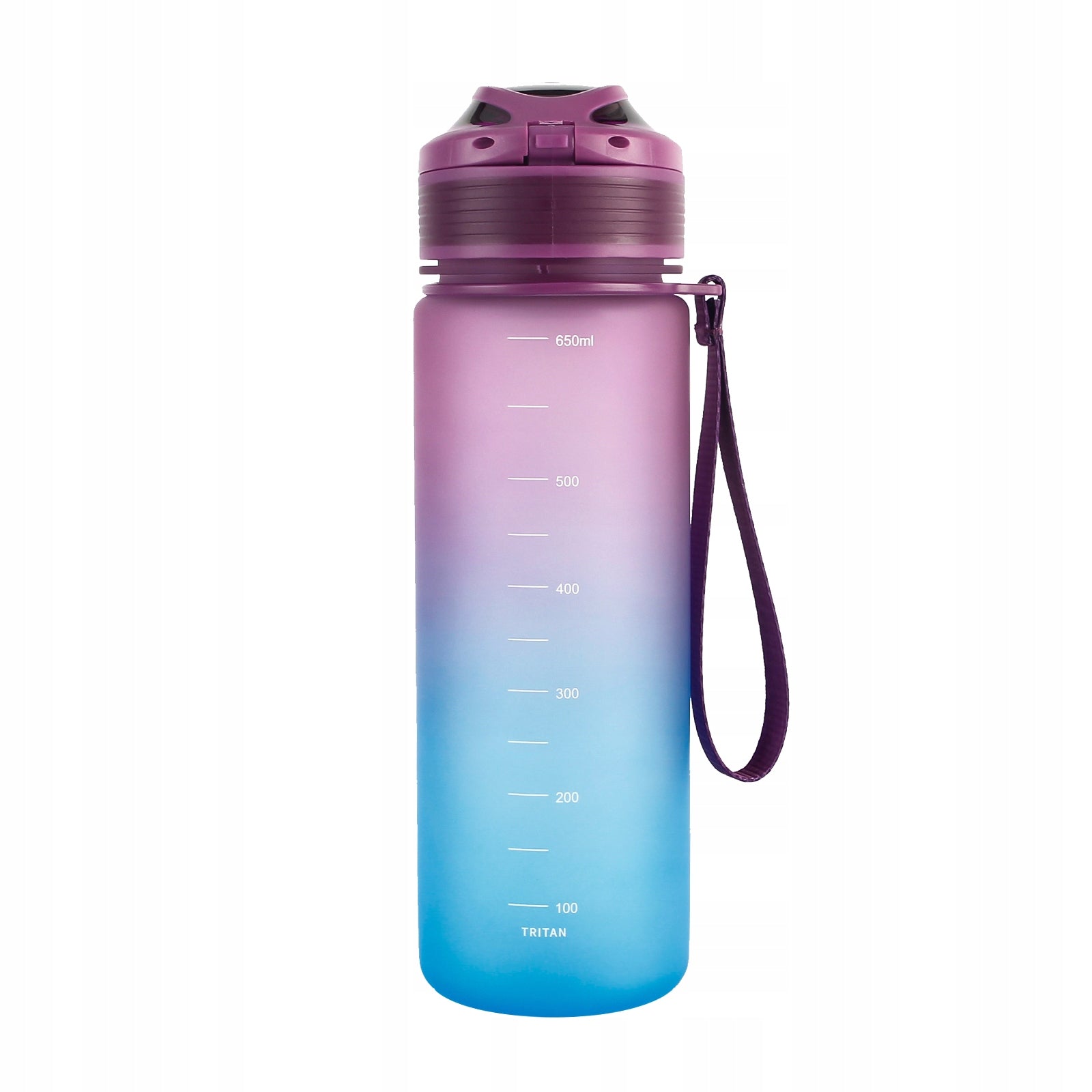 Water Bottle Leakproof Tritan Gym Bottle For School Sport 650ml Color purple