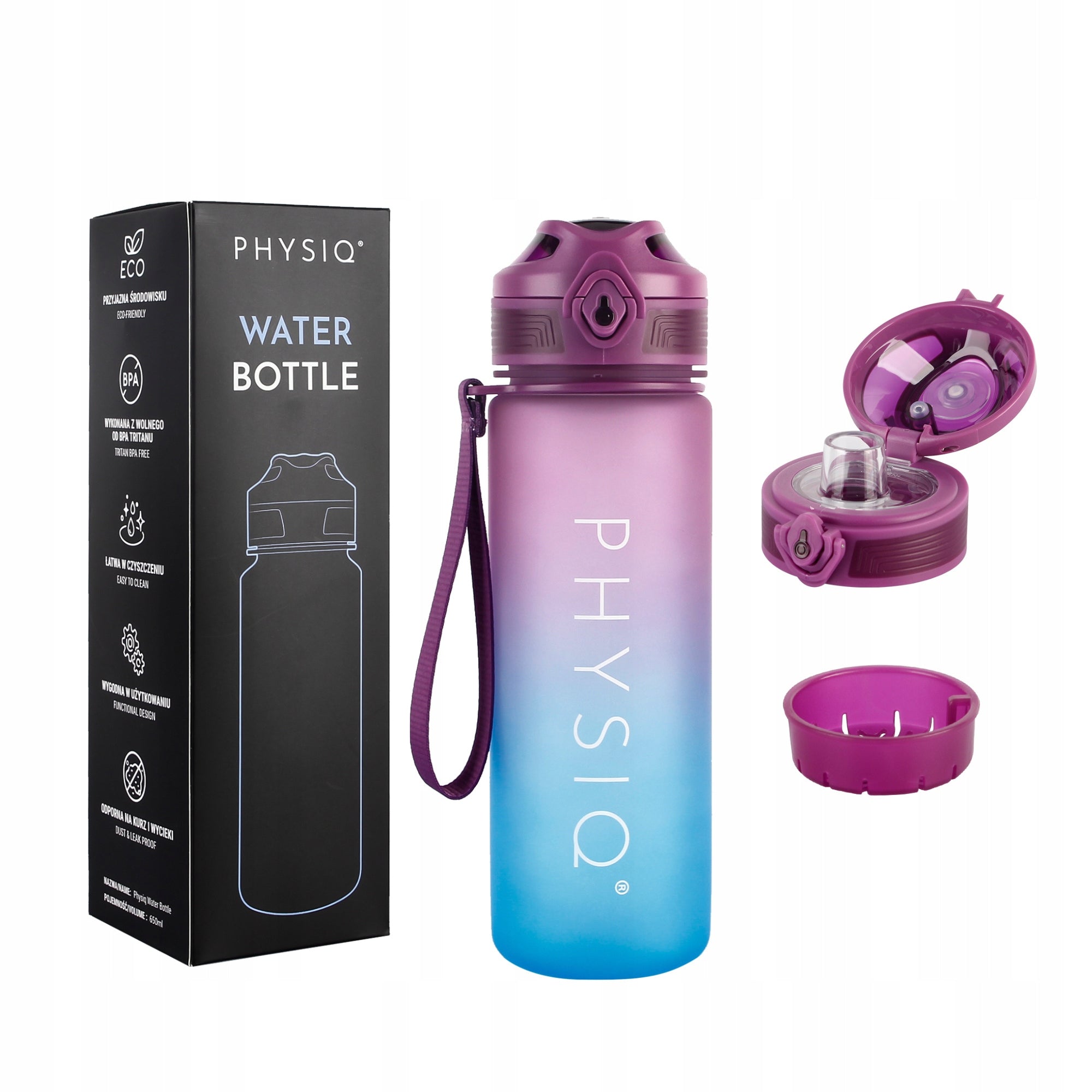 Water Bottle Leakproof Tritan Gym Bottle For School Sport 650ml