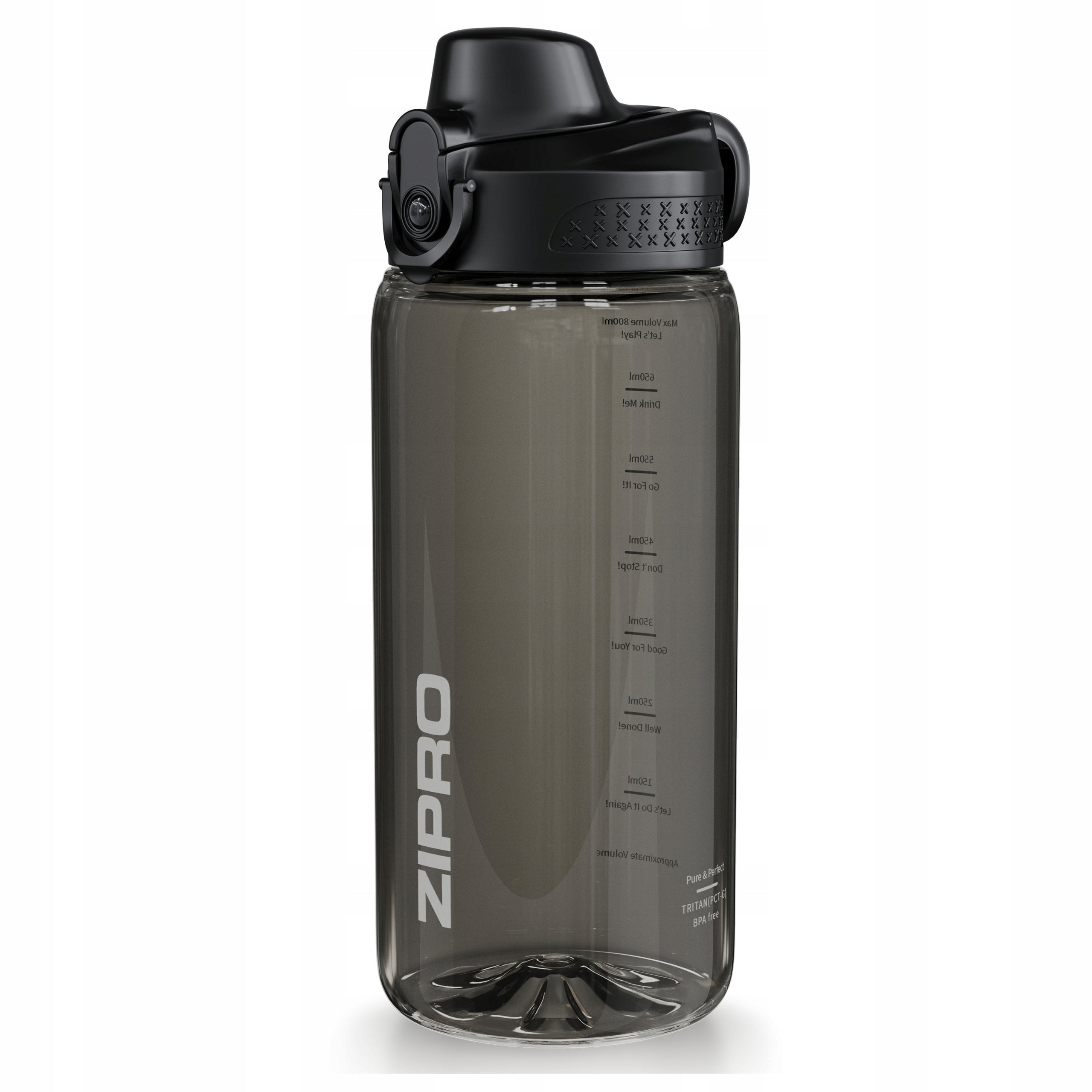 Water Bottle Sports Water Bottle BPA FREE Tritan MEASURE 800 ml 0,8L Zipro Color black