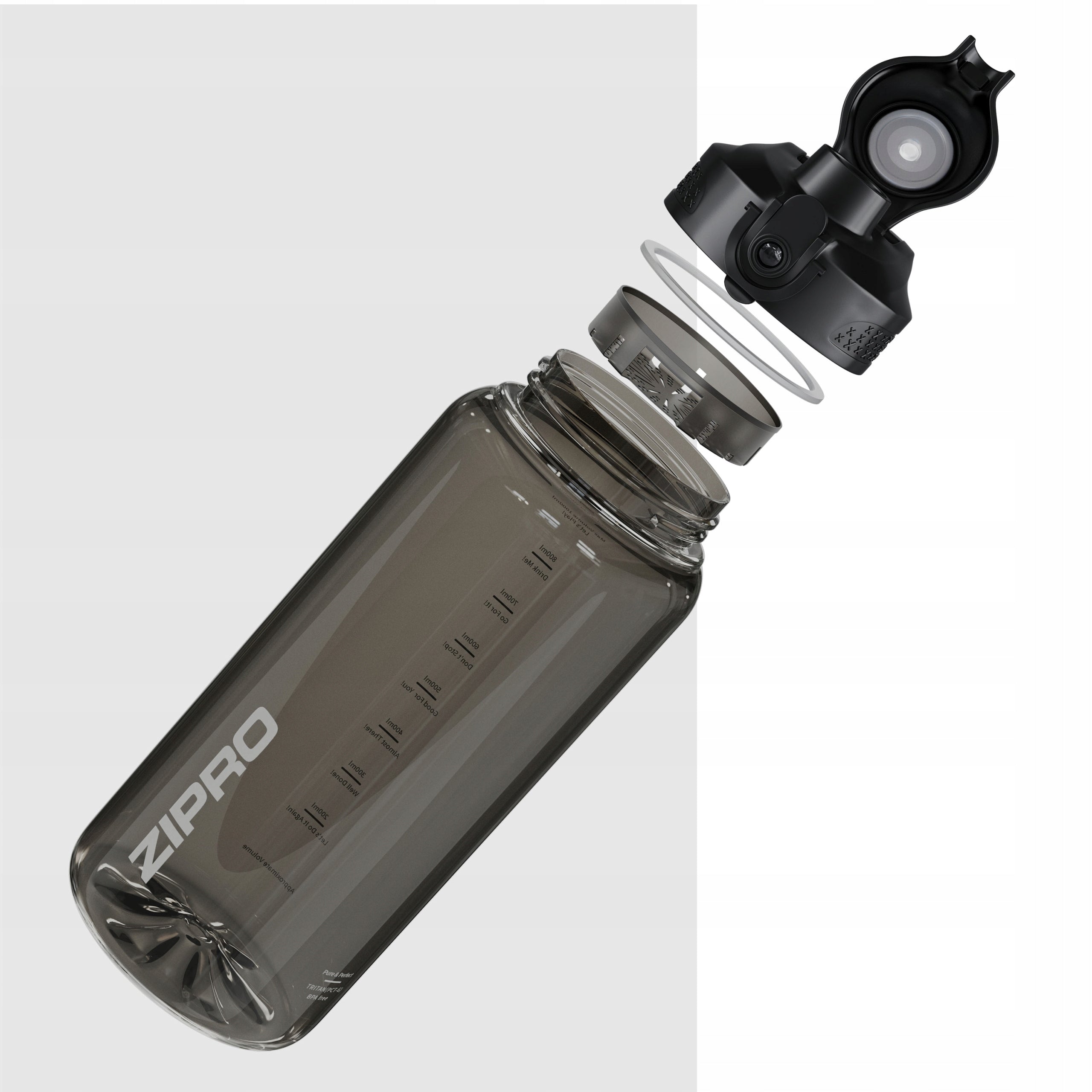 Water Bottle Sports Water Bottle BPA FREE Tritan MEASURE 800 ml 0,8L Zipro Model Water Bottle Tritan 800 ml