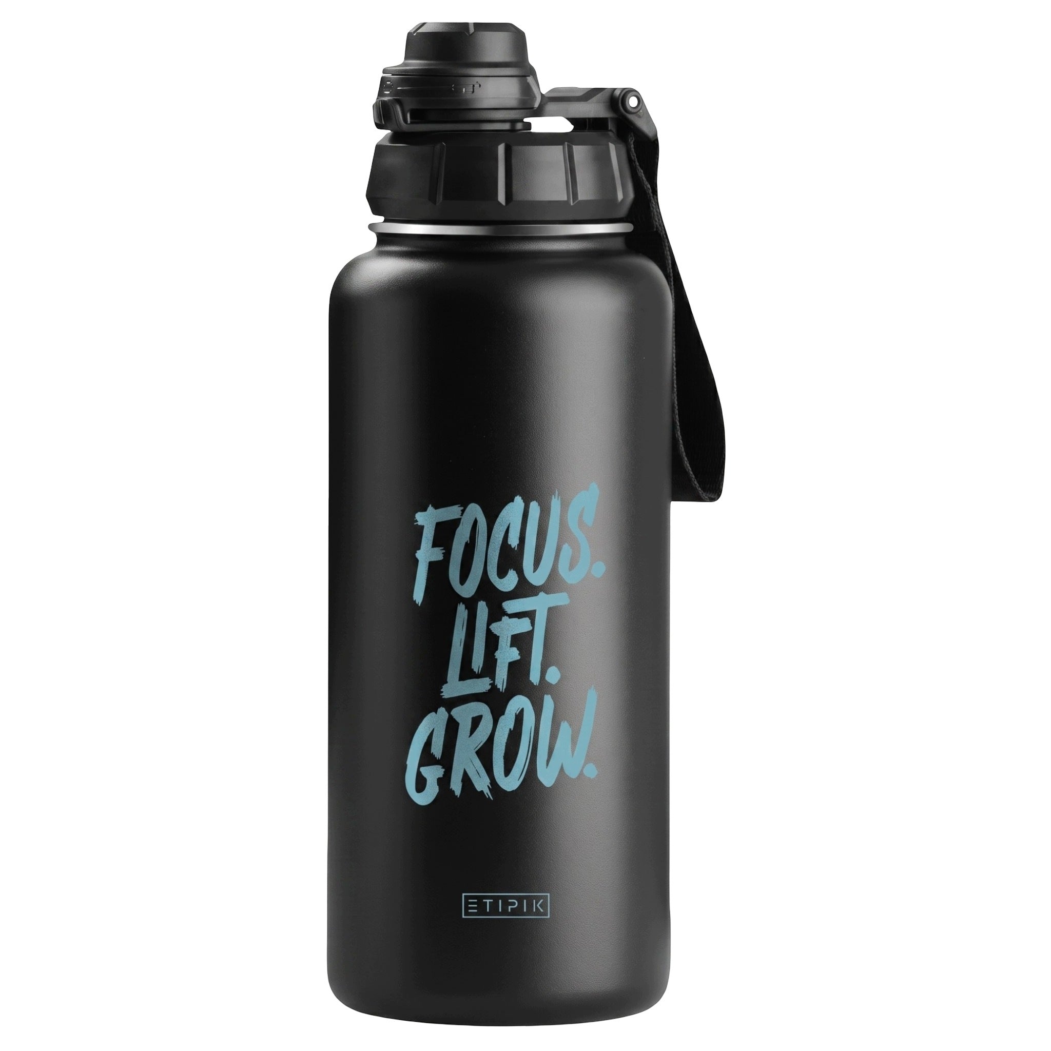 Water Bottle Thermal Water Bottle for Gym Sports Steel Black 950 ml