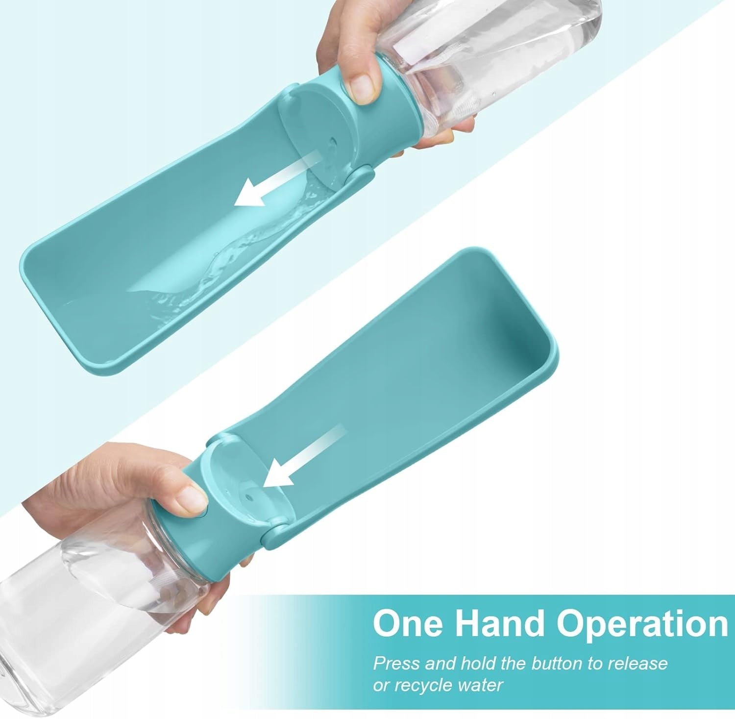 Water Bottle for Dog Water Bottle with Bowl Tourist Drinker Folding 550ml Material made from a synthetic material