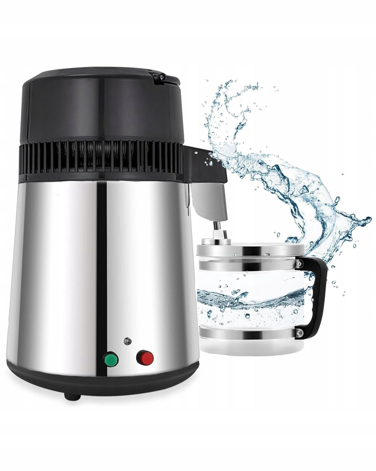 Water Distiller Water Purifier 750W 1L/h Glass Jug
