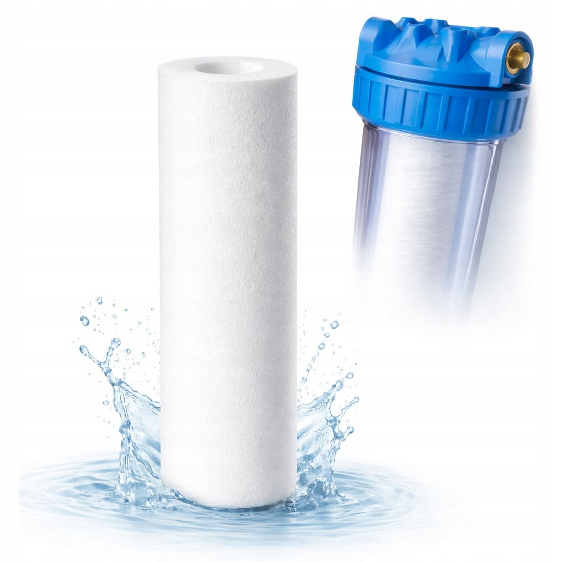 Water Filter Foam Cartridge 10" Inch 10 Micron Polypropylene PP10-10