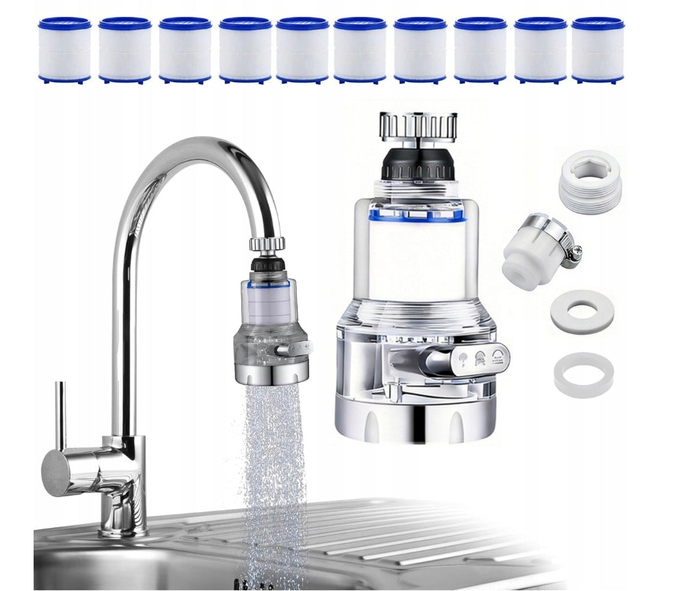 Water Filter For Rotary Faucet Removes Pollutants and Metals + 10 Filters