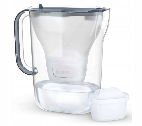 Water Filter Jug Brita Style Essential 2,4L 3 Cartridges Grey Packaging status original