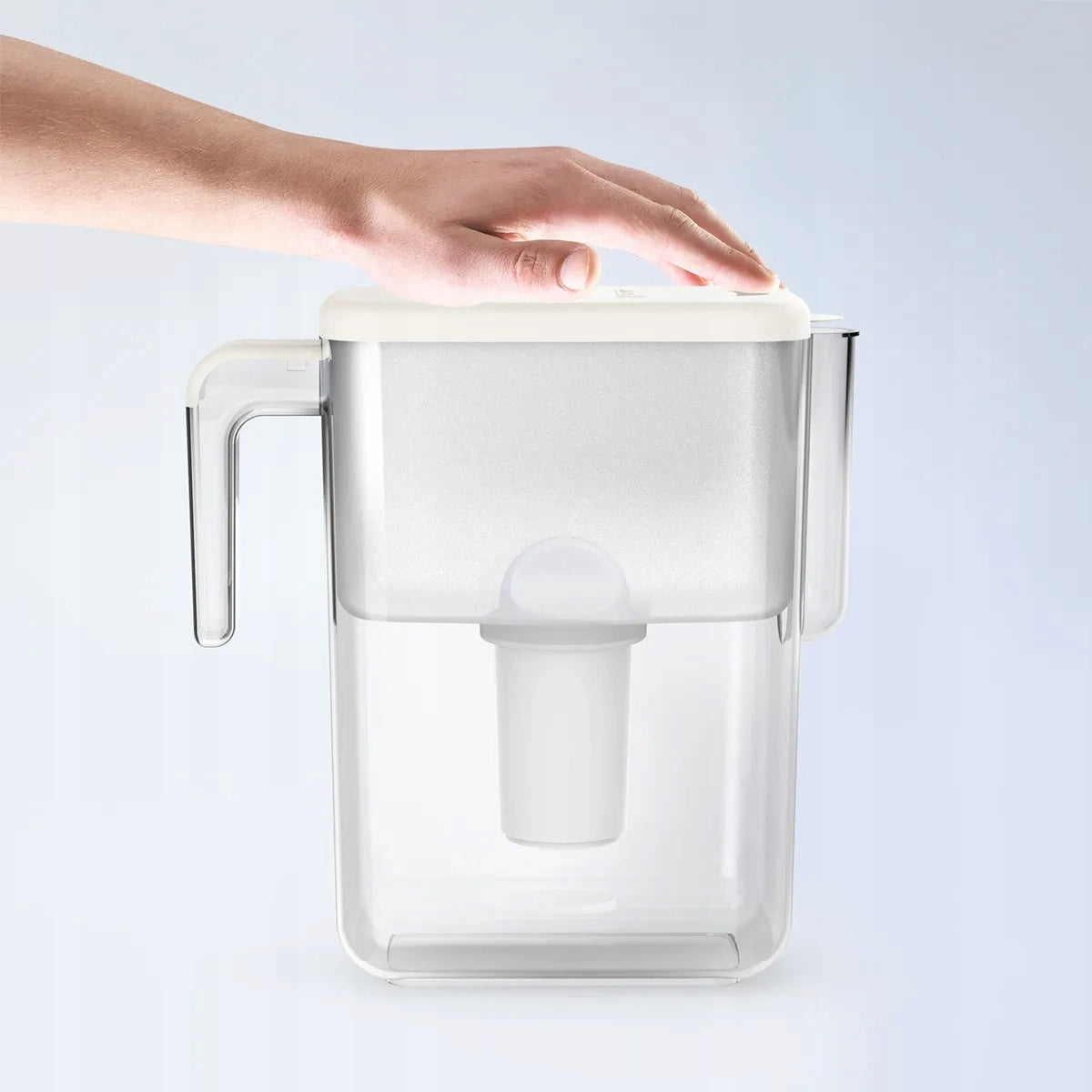 Water Filter Jug Ecosoft Slim Beige 3,5 l with filter cartridge Manufacturer code FMVSLIMWINT