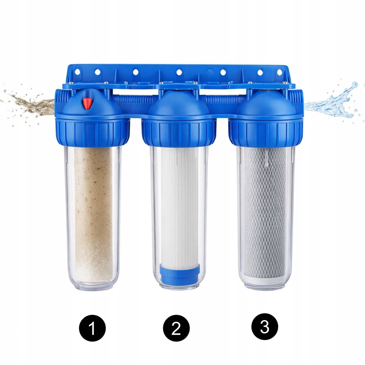 Water Filter Pre-BODY HOUSING fi 1'' GW 3 DEGREE + Cartridges SET Packaging status original