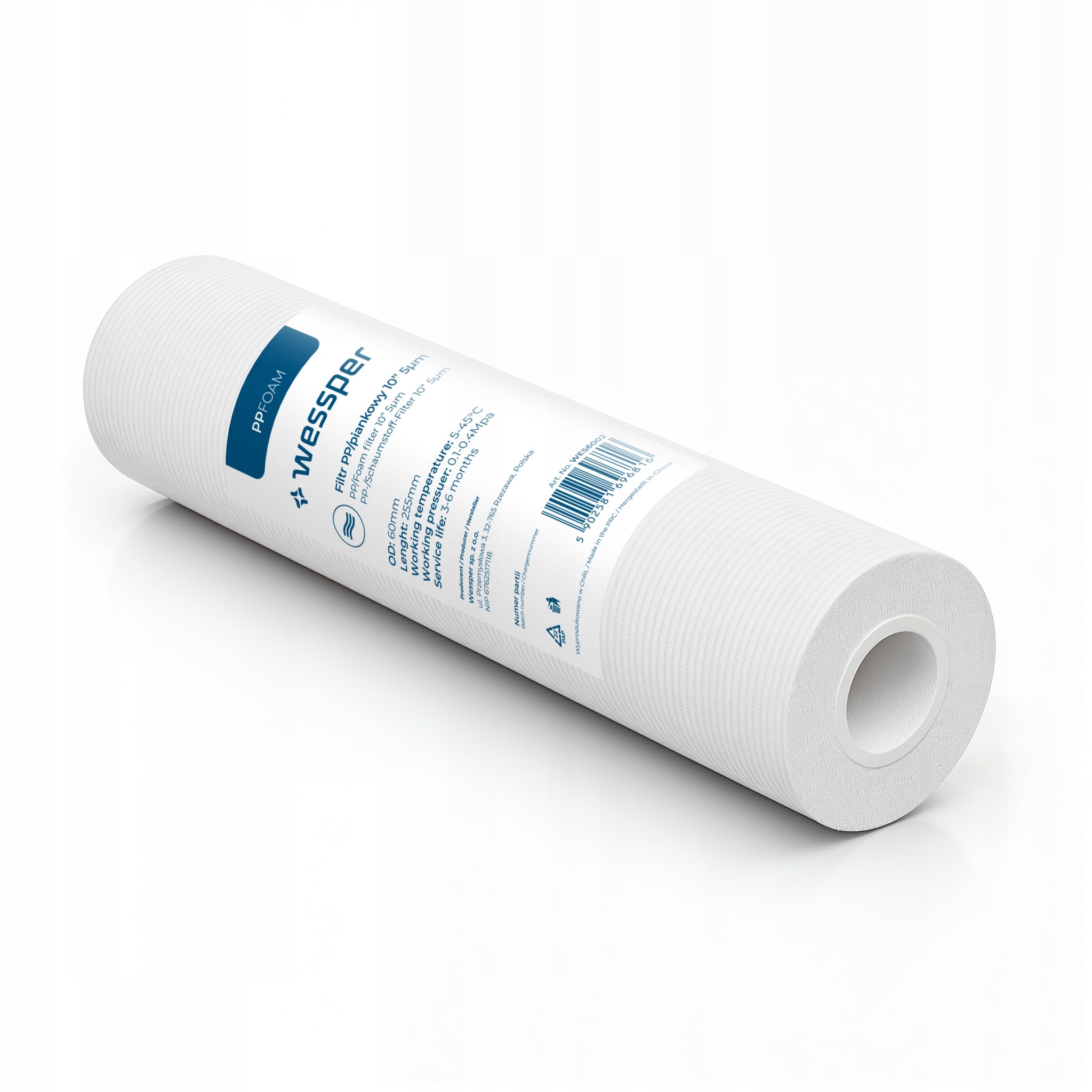 Water Filter Pre-Filter 10" Filtration 5 Micron PP5 6 Pieces Packaging status original