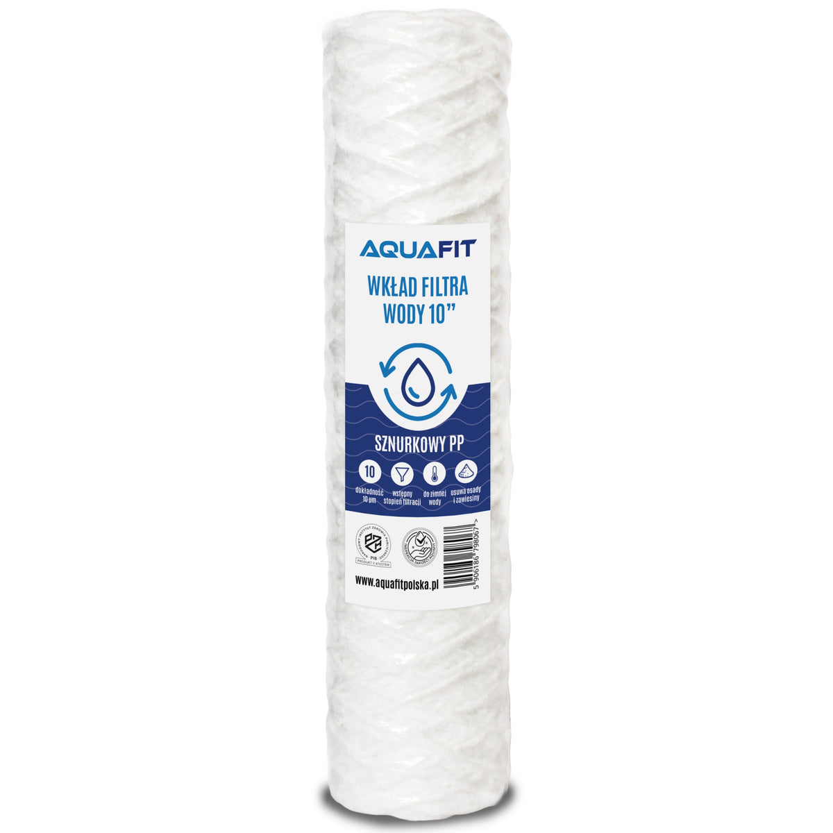 Water Filter String Cartridge 10" 10 microns PP AQUAFIT