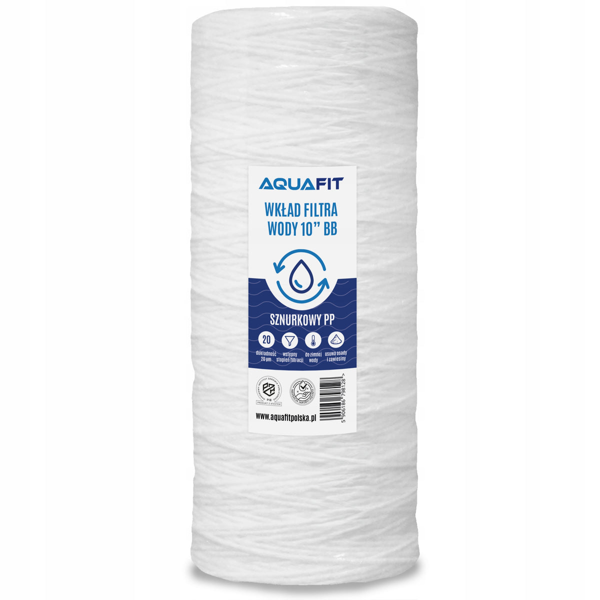 Water Filter String Cartridge 10" BB Big Blue 20 Micron PP AQUAFIT