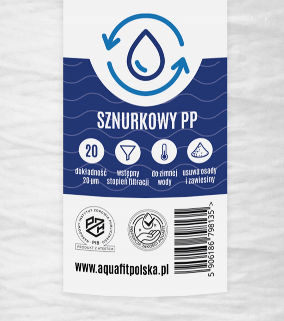 Water Filter String Cartridge 20" BB Big Blue 20 Micron PP AQUAFIT Brand Aquafit