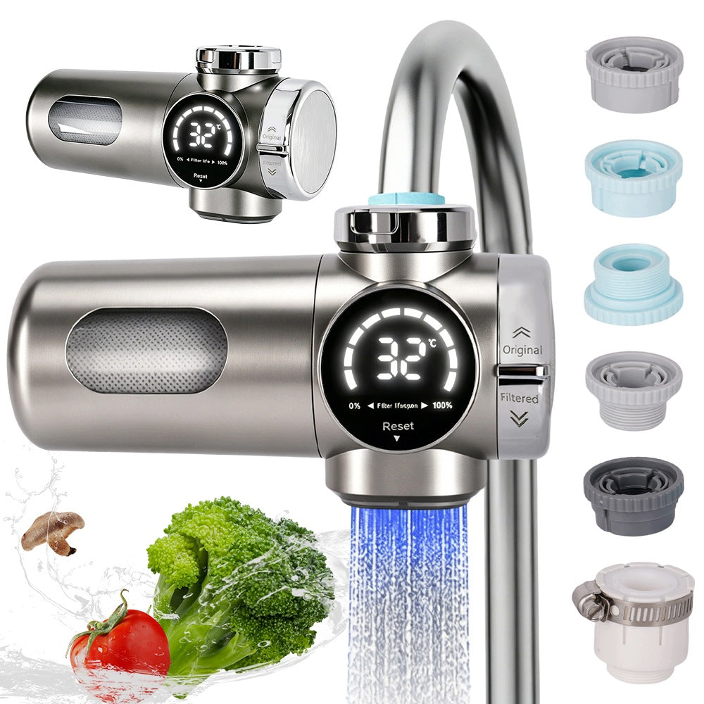 Water Filter Under Kitchen Sink Water Filter For Faucet 6L/Min Removes, LED Screen
