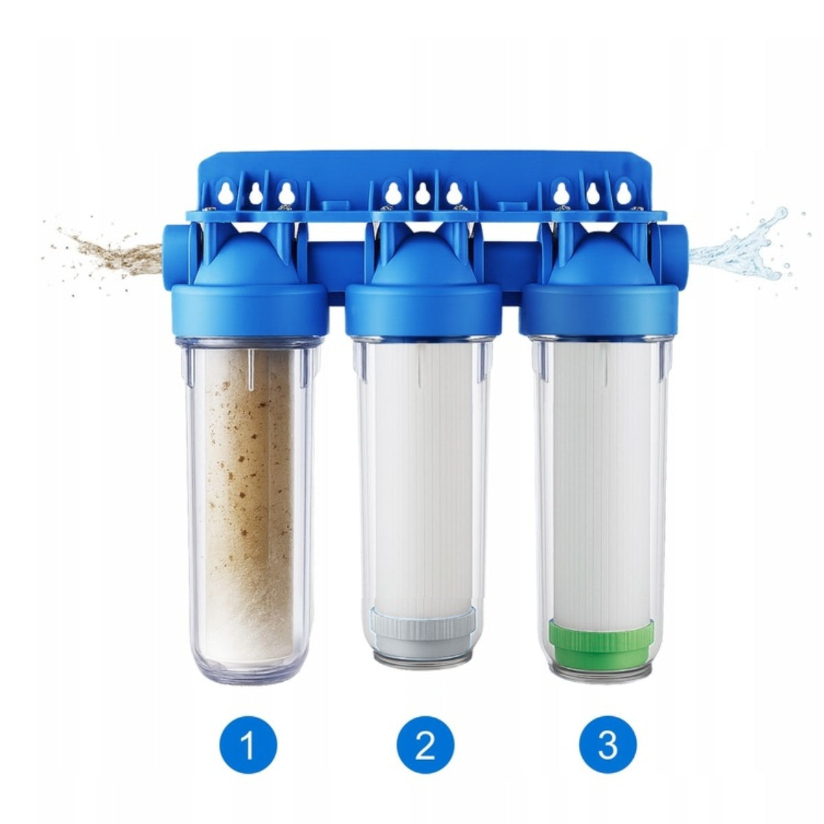 Water Filter Under Sink 3/8" - 1/2" for Kitchen for Drinking Water BRUSHED FAUCET Model FP3-K1
