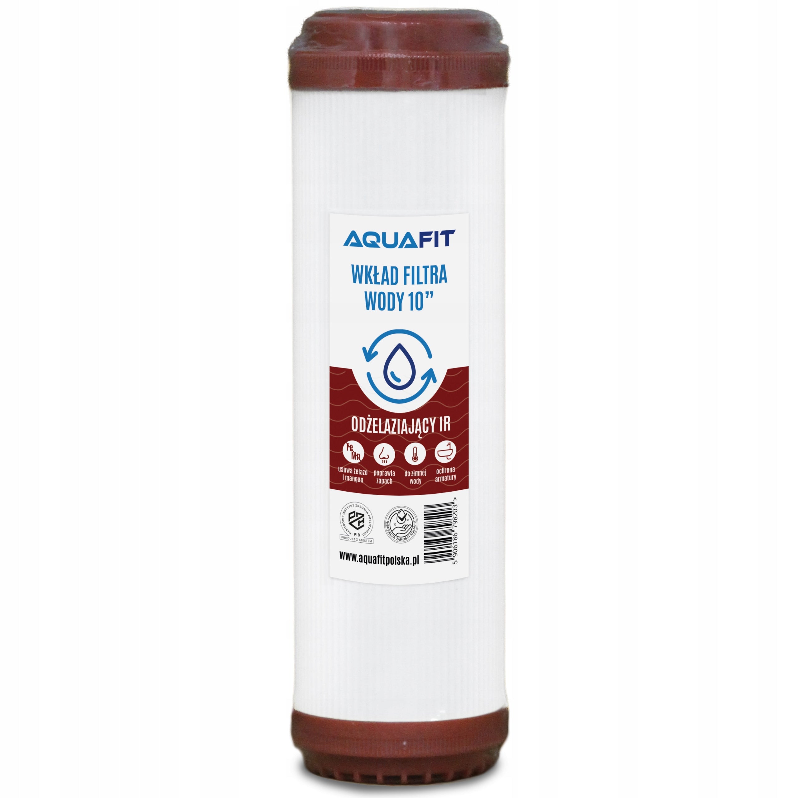 Water Filter Water De-ironing Cartridge 10" for Iron and Manganese IR AQUAFIT