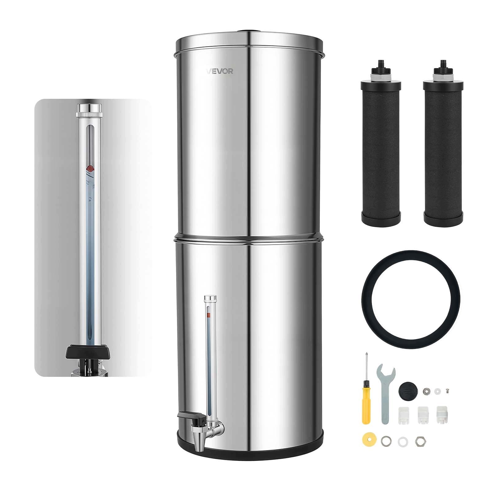 Water Filtration System 12,3L Water Filter With 2 Active Carbon Filters