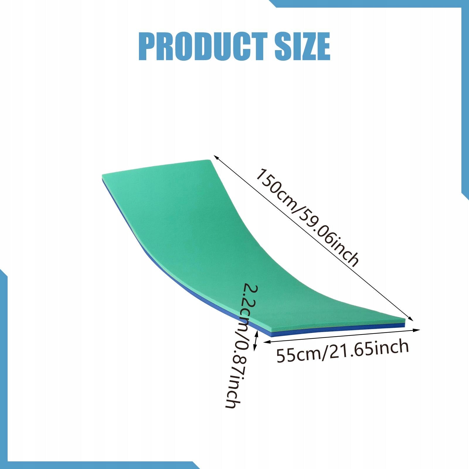 Water Floating Mat Lounge Mattress Water Mat Foam Floating Pad Green Blue Manufacturer code 06854148518