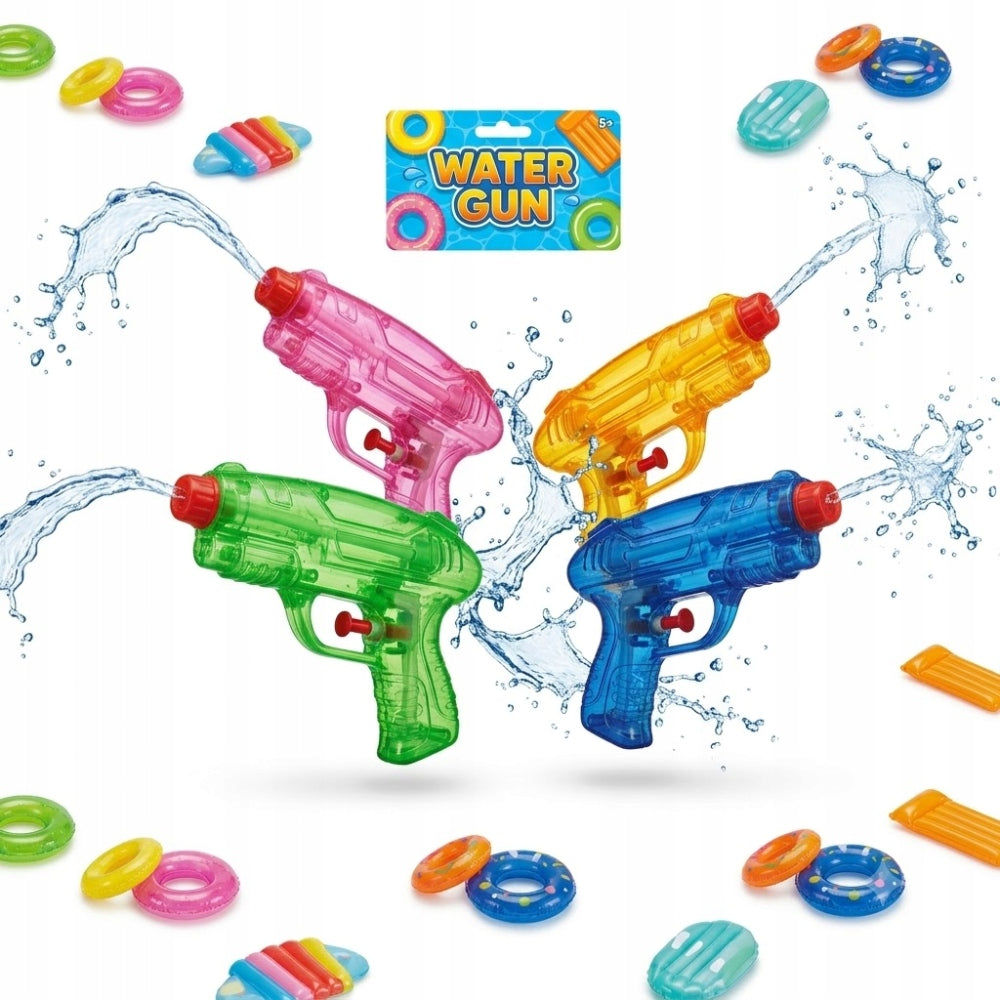 Water Gun 4 Pieces Included Colorful - Toy Water Gun Packaging status original