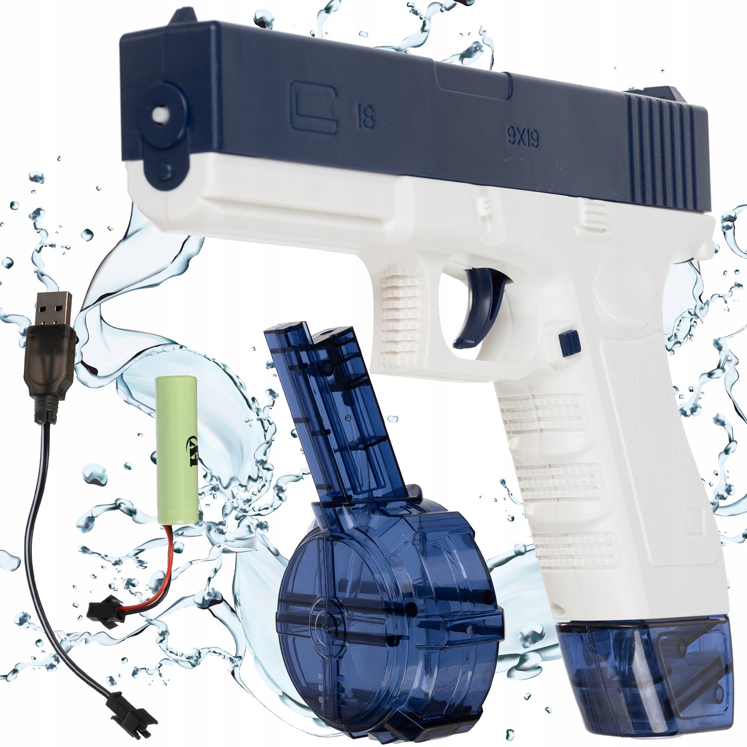 Water Gun Automatic Electric Thrower for Kids 2 Magazines