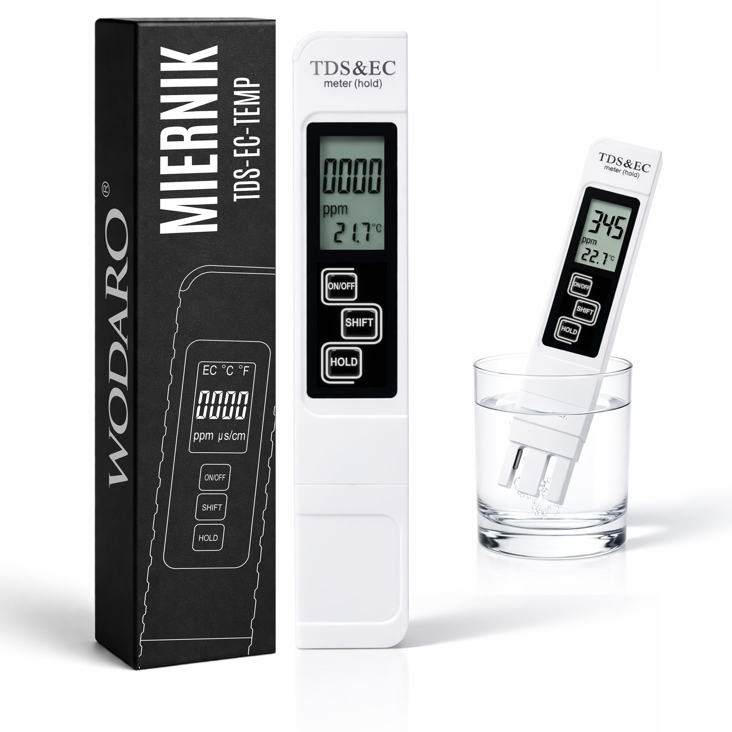 Water Hardness Tester TDS Meter WD2 WODARO Water Quality Measurement PPM Tester