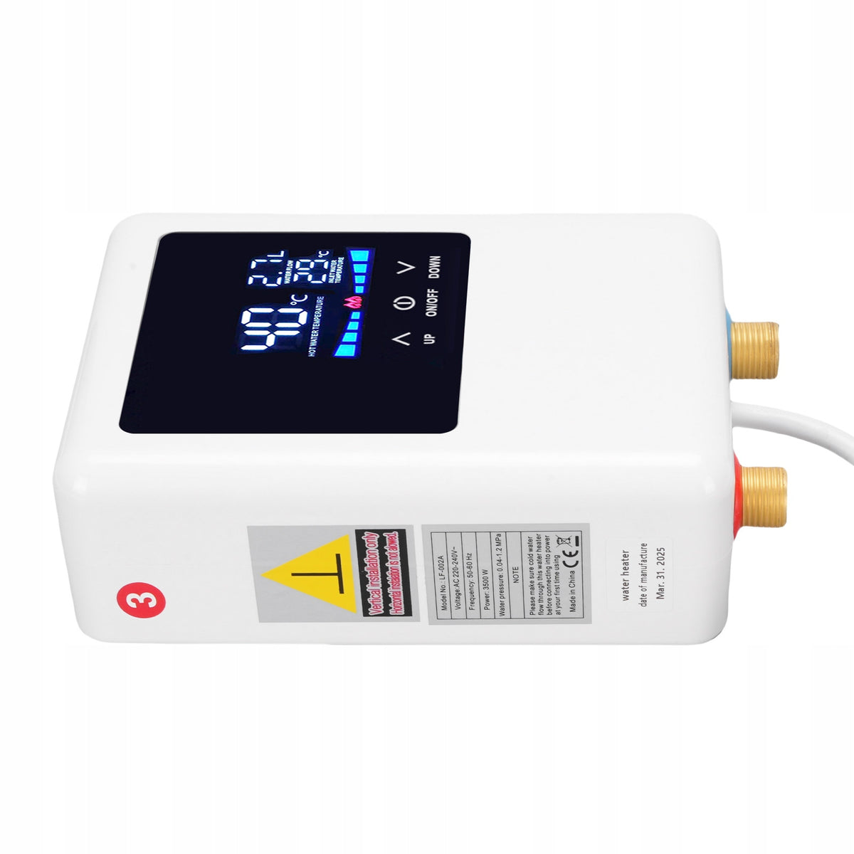 Water Heater 3000W Frequency Conversion LCD Thermostat LP Kind other