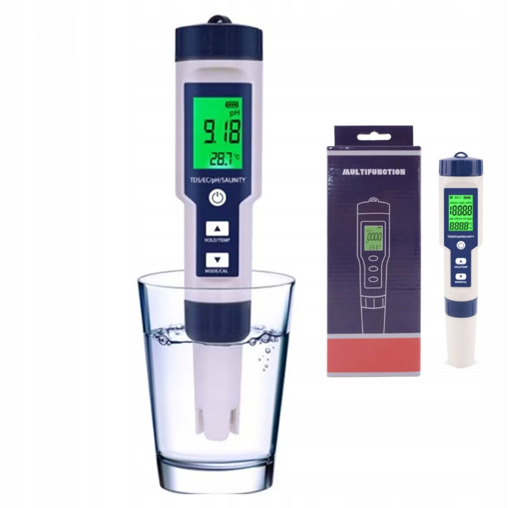 Water Quality Meter PH Salinity TEMP TDS EC Tester 5in1 WATER TESTER