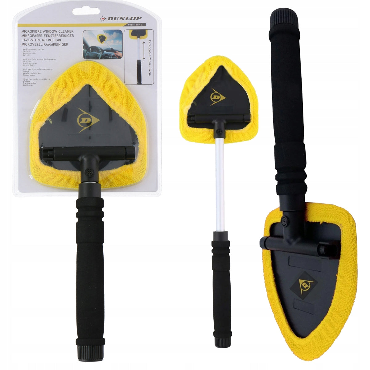 Water SQUEEGEE for windows with MICROFIBER WIPER adjustable 21-37cm DUNLOP