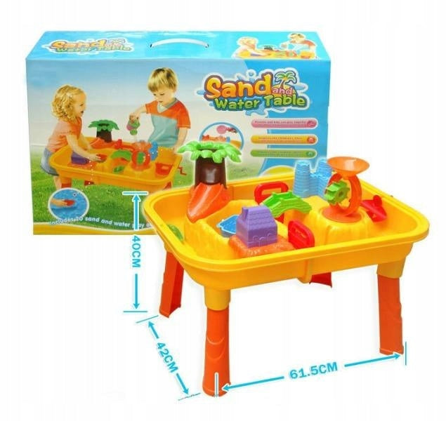 Water Sandbox Pool - Table + Accessories Molds Length 65.5 cm