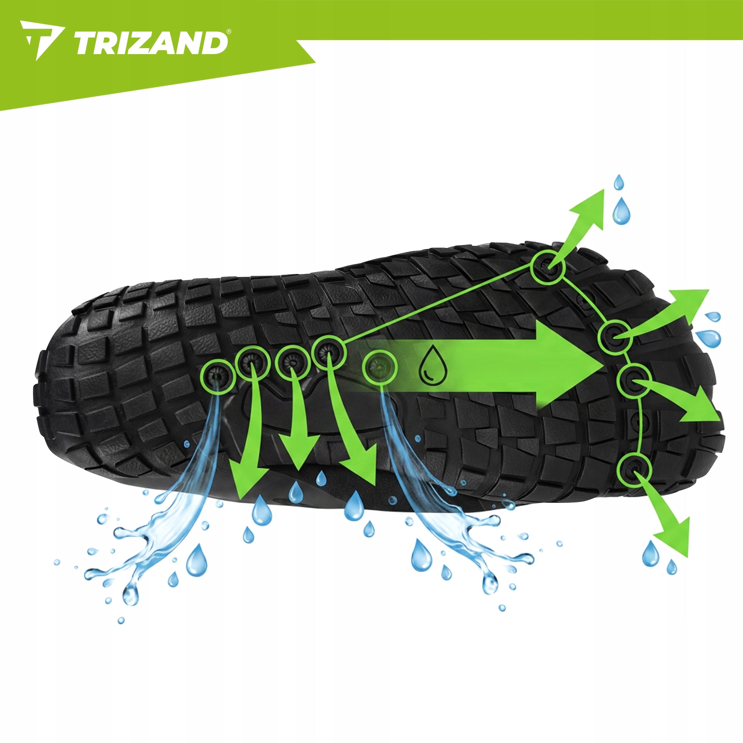 Water Shoes for Stones Beach Non-Slip Lightweight Elastic Size 42 Manufacturer code Buty do wody czarne- rozmiar 42 5mm Trizand