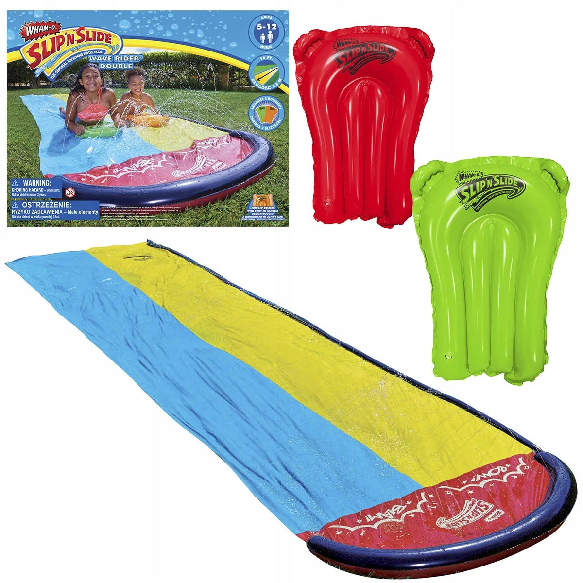 Water Slide 480cm Slide 2 Boards with Fountain Double Packaging status original