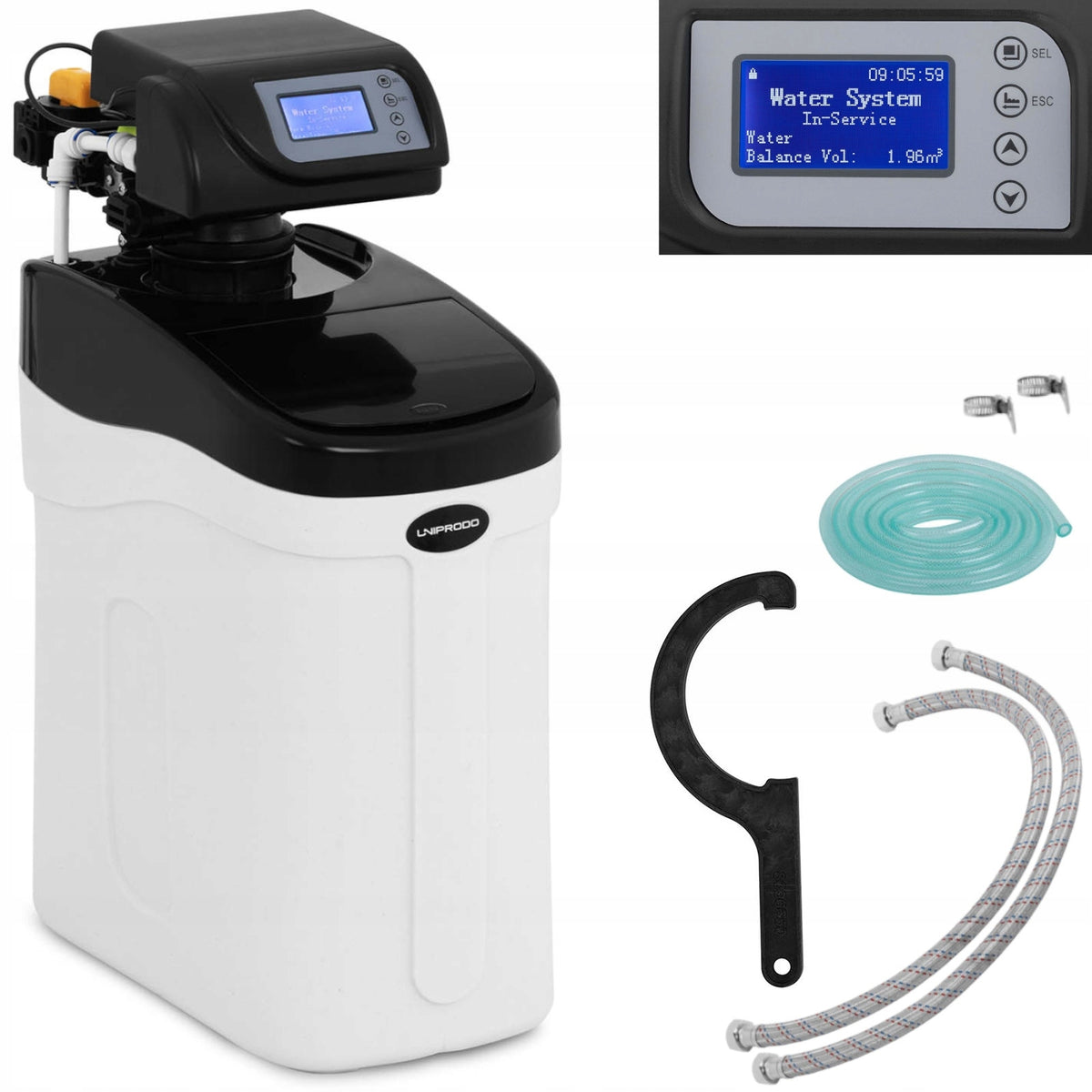 Water Softener 6,5l 1,4-2,8m3/h Automatic LCD Valve 3,3W