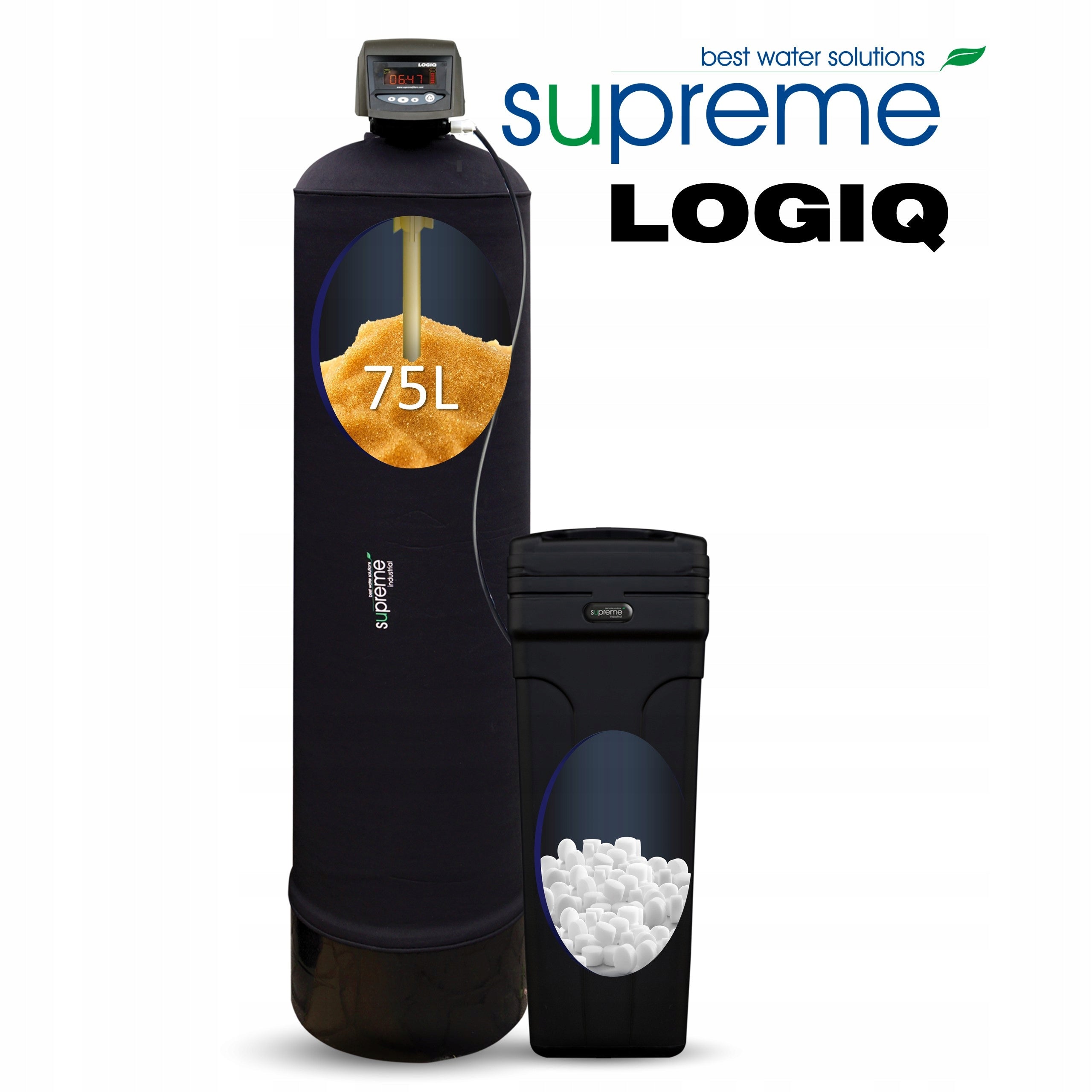 Water Softener SUPREME LOGIQ 75D Large Water Treatment Station 75L Beds Packaging status original