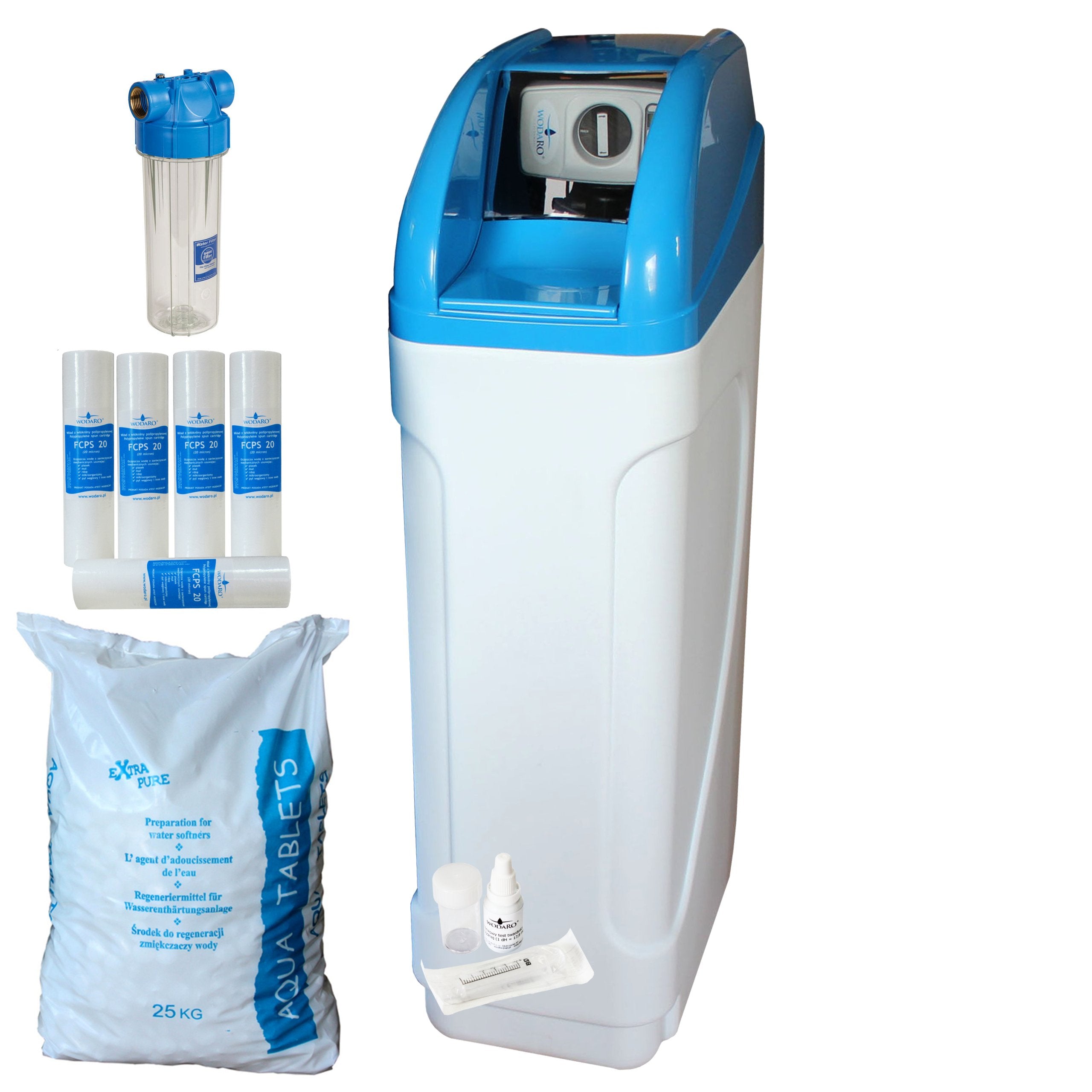 Water Softener wodaRO BNT 25 Automatic Set with Filter and Salt