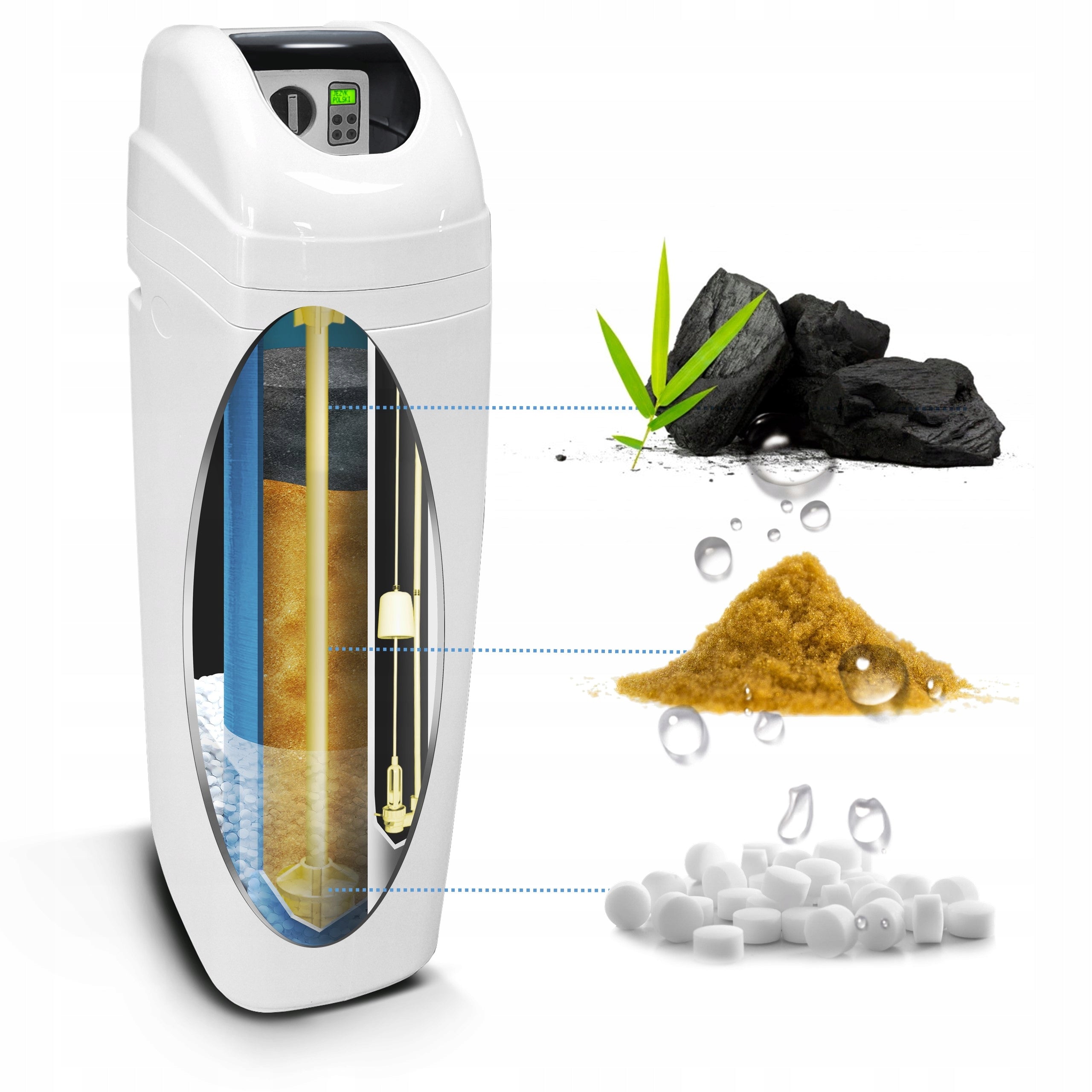 Water Softener wodaRO Bambo Carbon Hybrid 2in1 with Carbon Bed Packaging status original