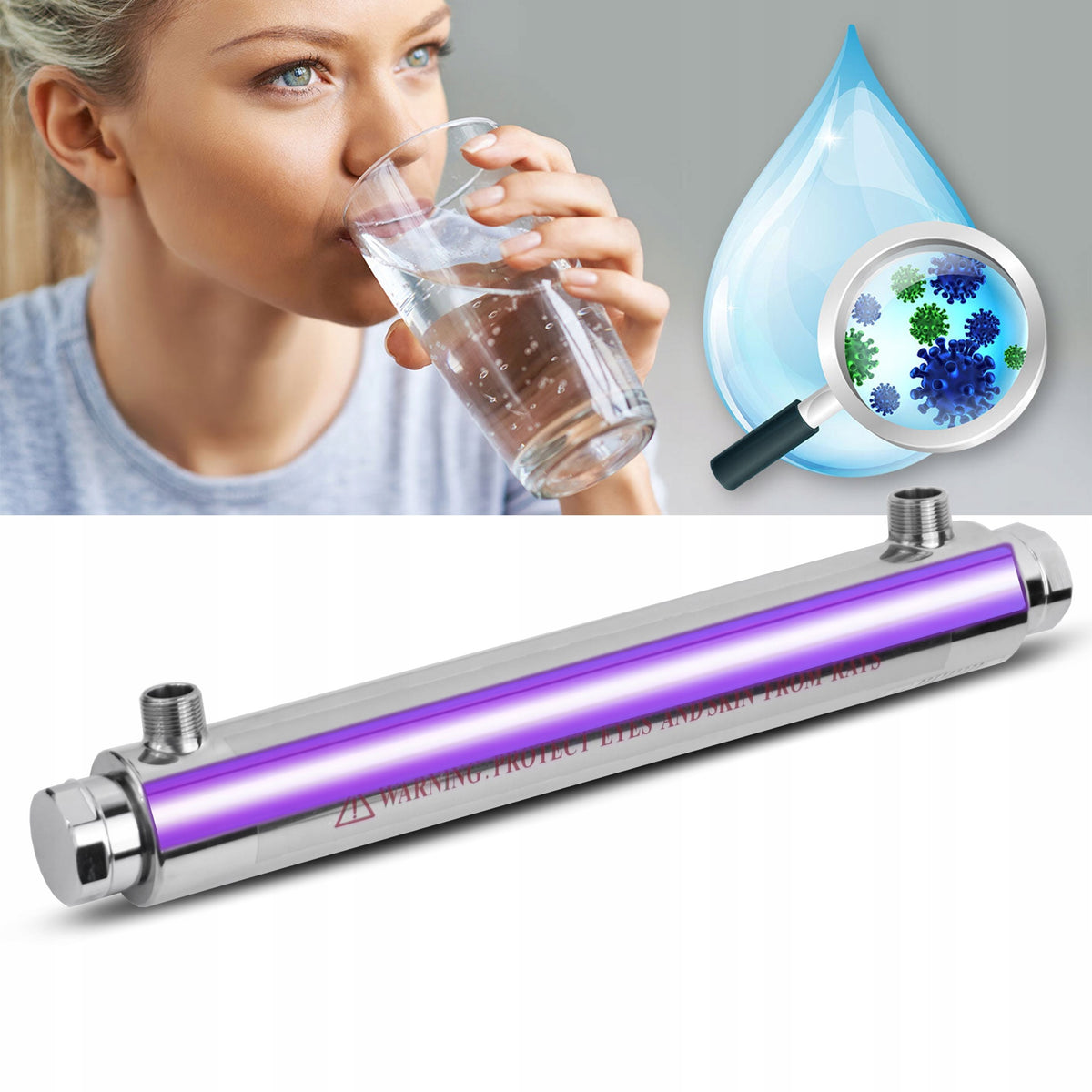 Water Sterilizer UV Lamp 25W PHILIPS for Water Disinfection Bactericidal Packaging status original
