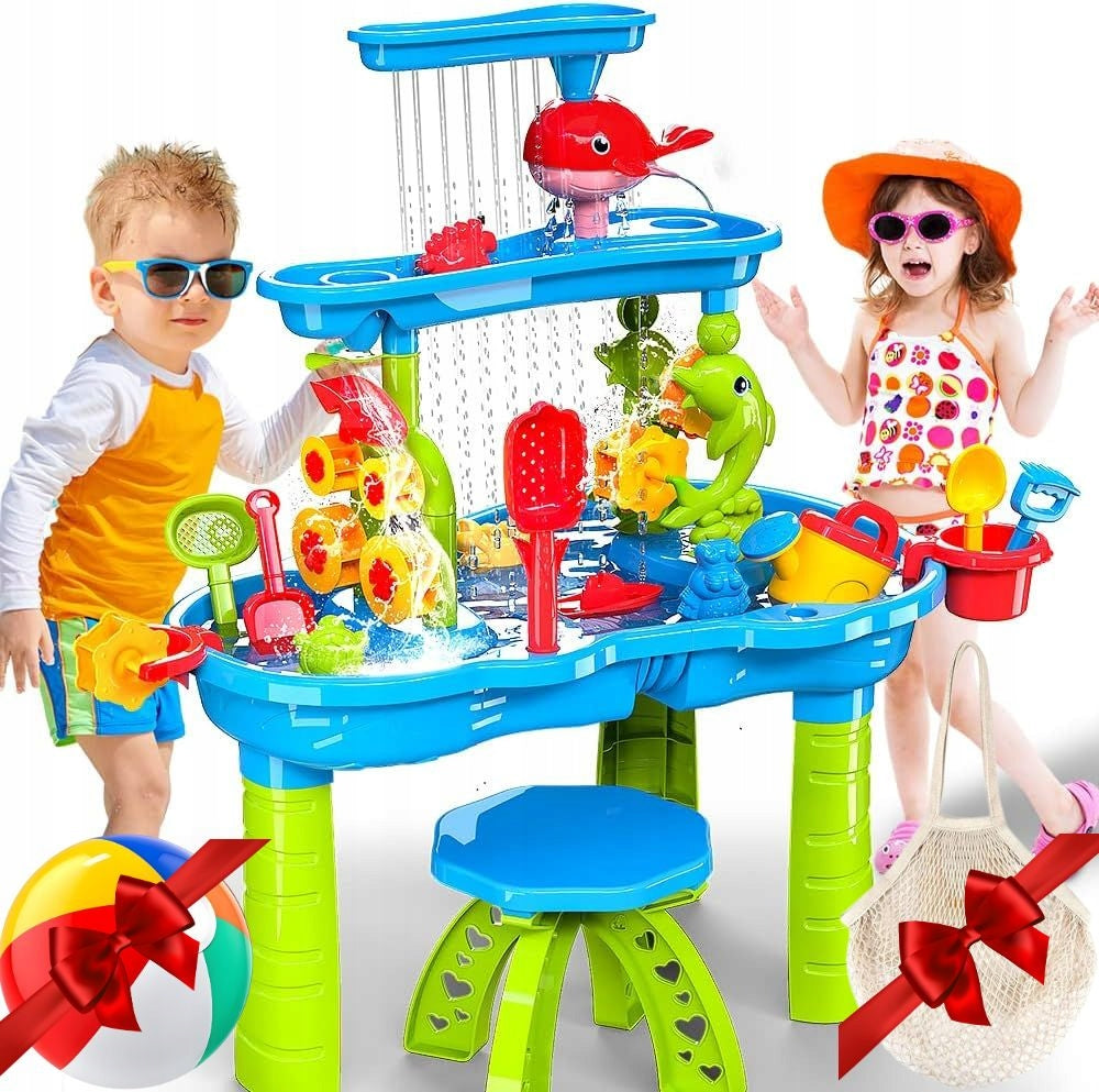 Water Table Sandbox Water Sand Toys Bucket Children Garden Track