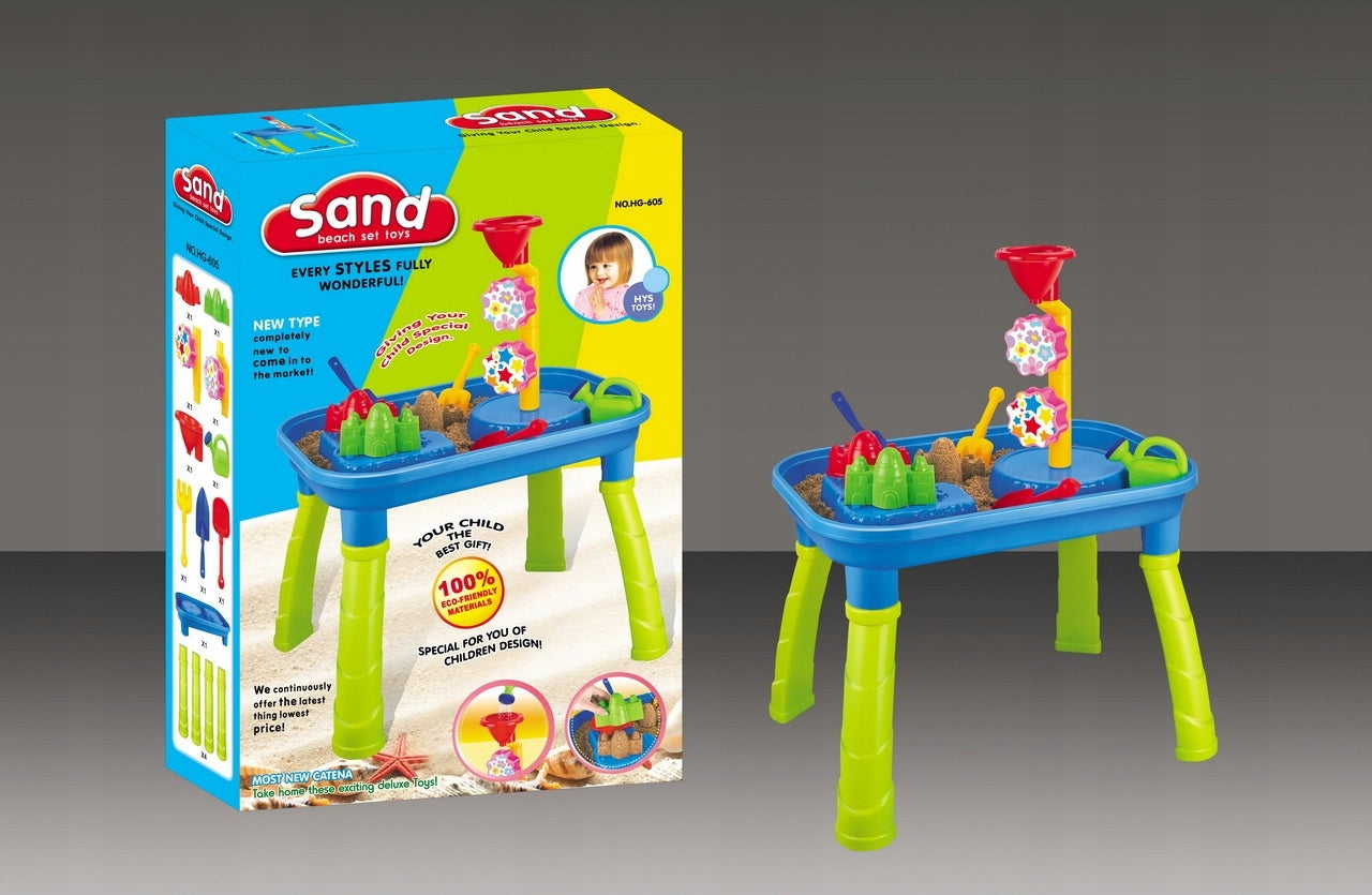 Water Table for Kids Bucket Sandbox Table SET - 14 Accessories Certificates and opinions CE EN 71