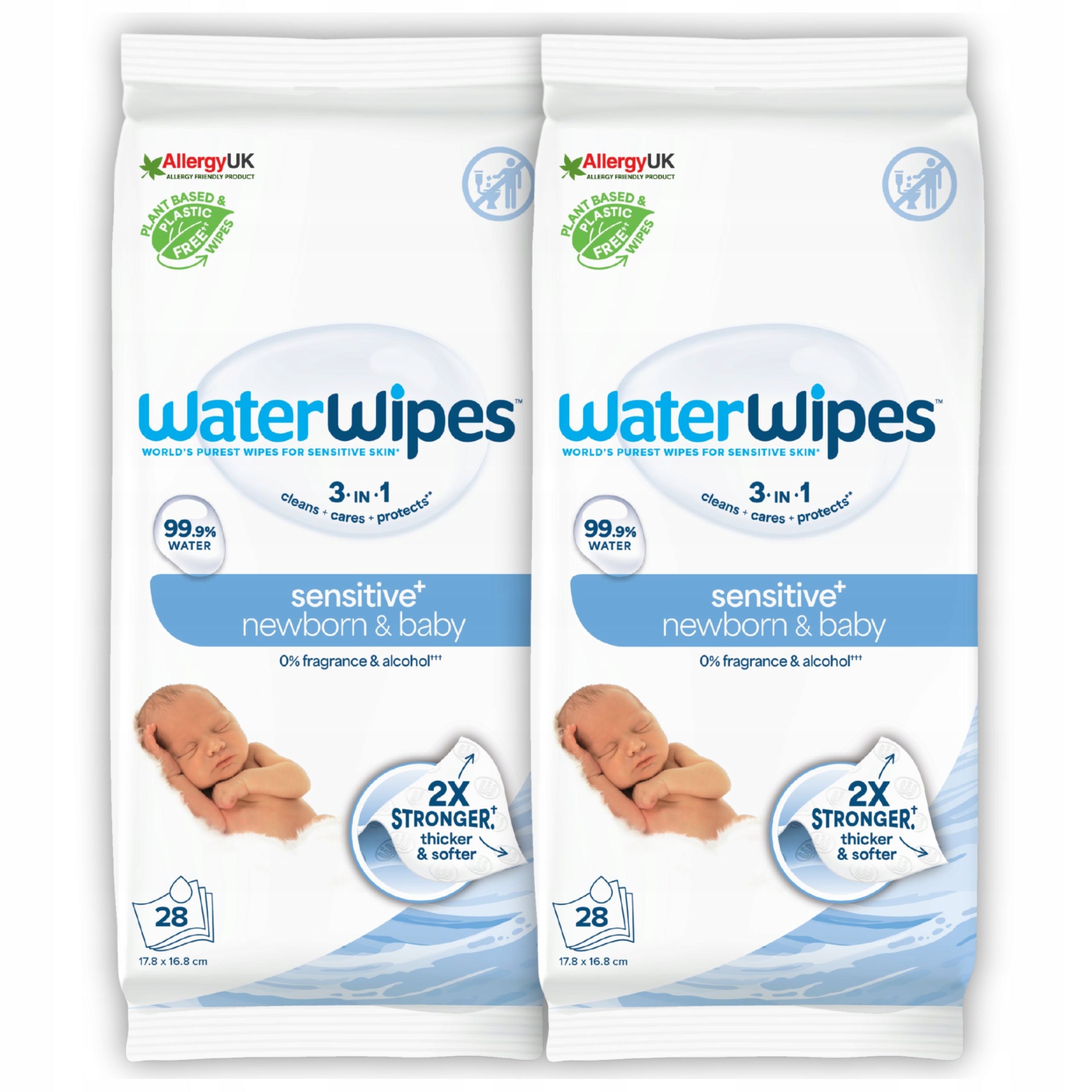 Water Wipes Baby Wipes 99,9% Water 2x28pcs Bio
