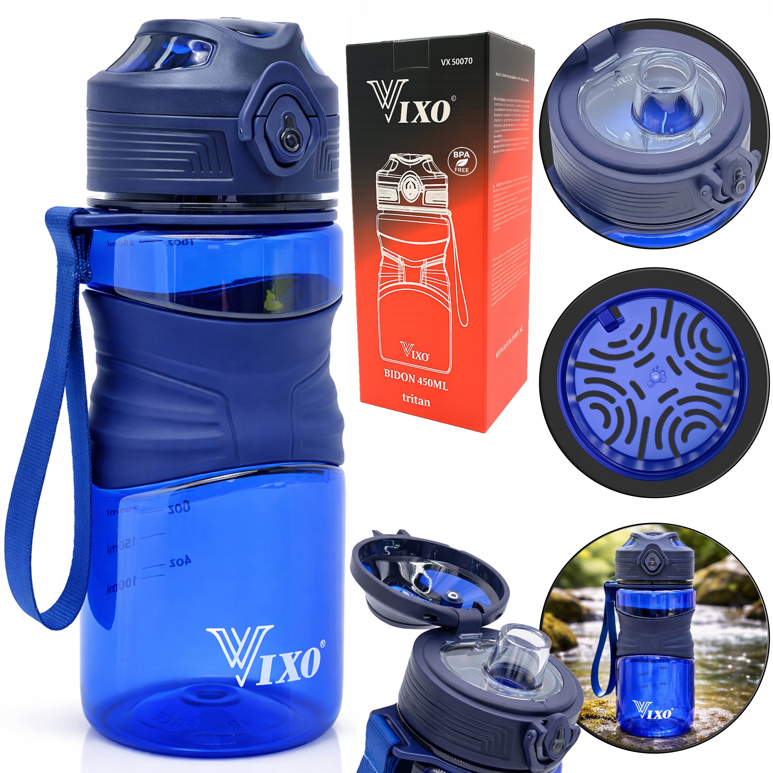 Water bottle 450ml Tritan BPA Free sports water bottle VIXO