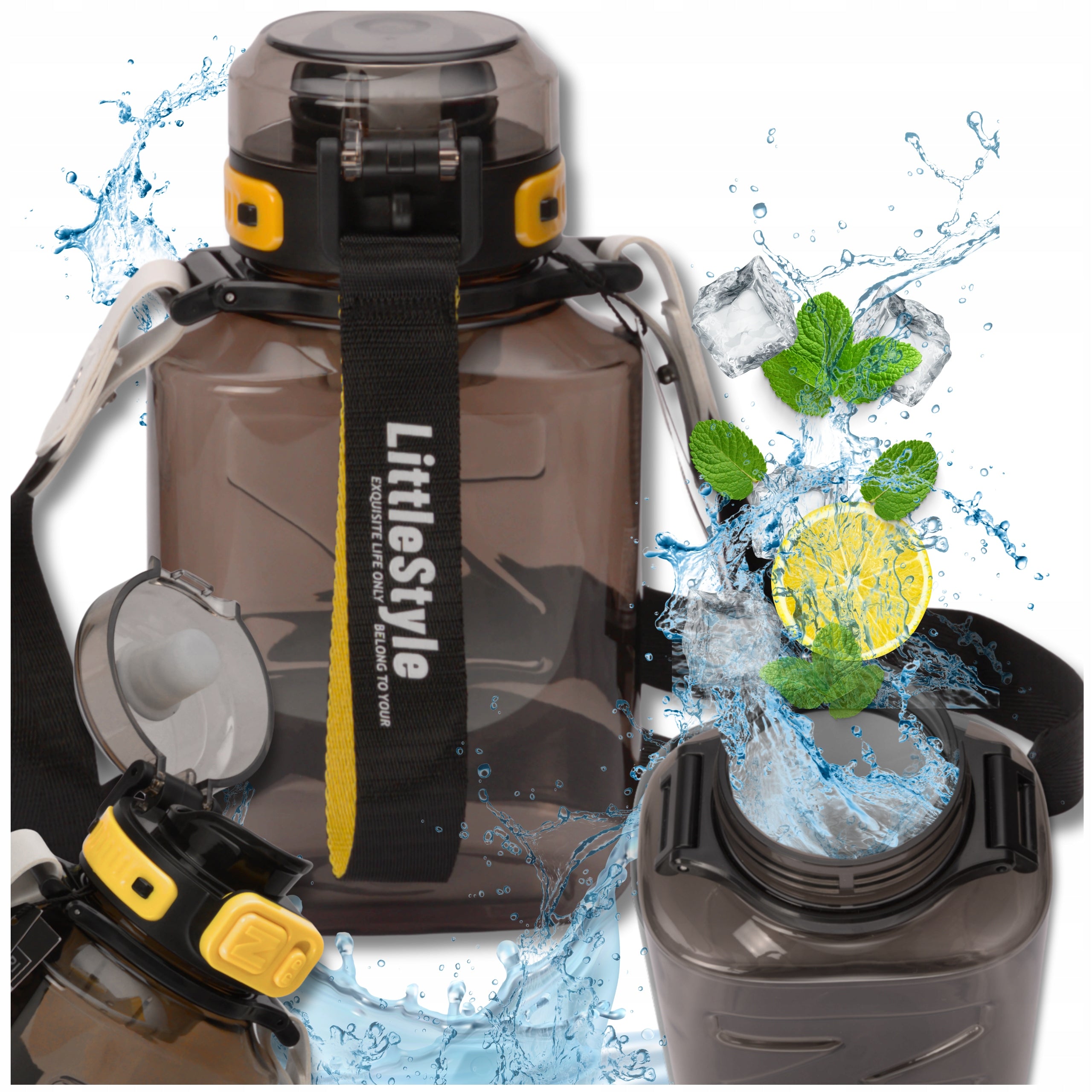 Water bottle 920ml motivational with TRITAN sealed BPA TRESSARI Packaging status original