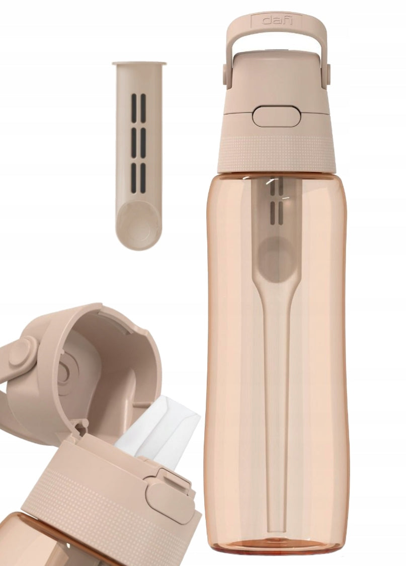 Water bottle Dafi Solid cappuccino dyed 0,7l + filter