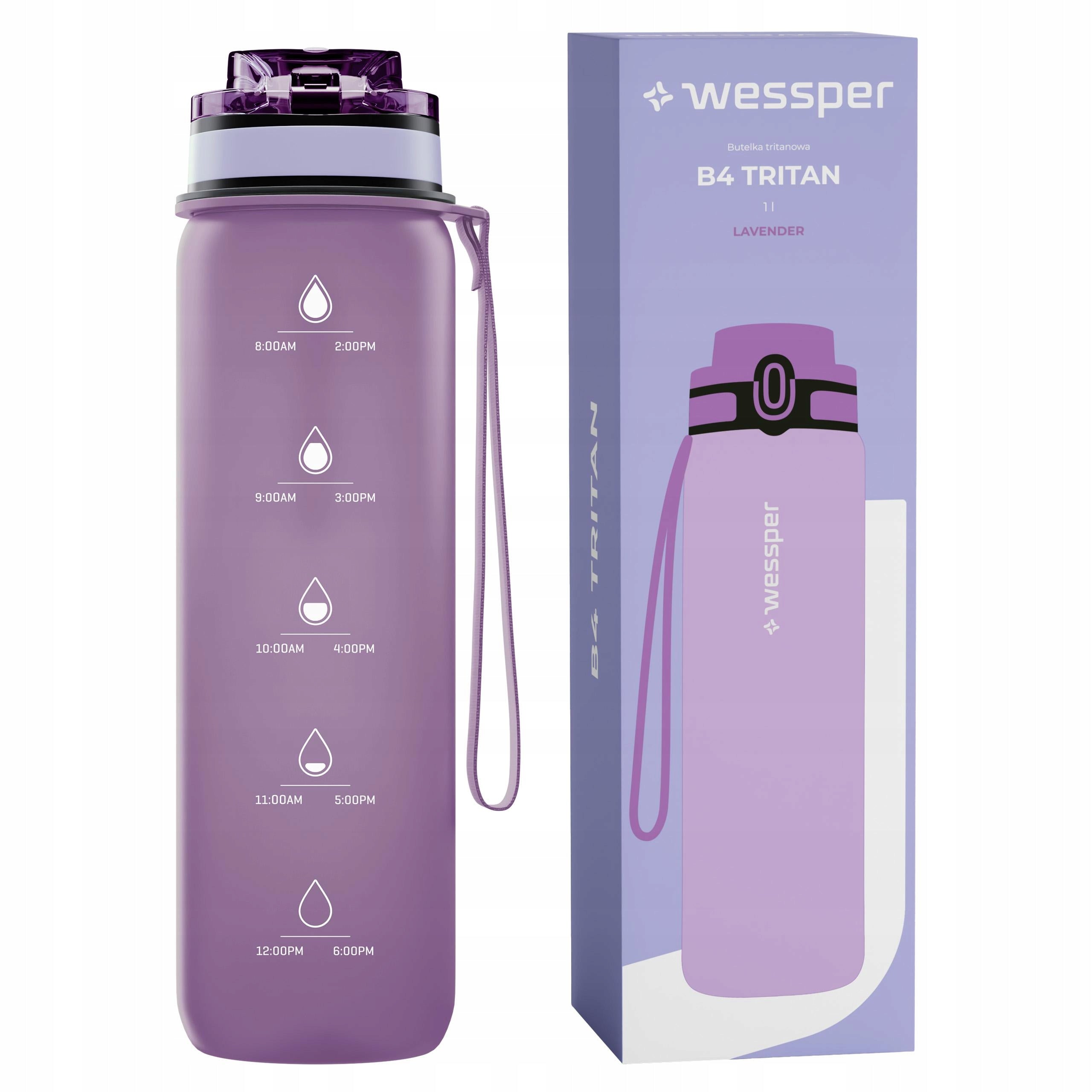 Water bottle Wessper tritan 1000 ml water bottle for fitness gyms