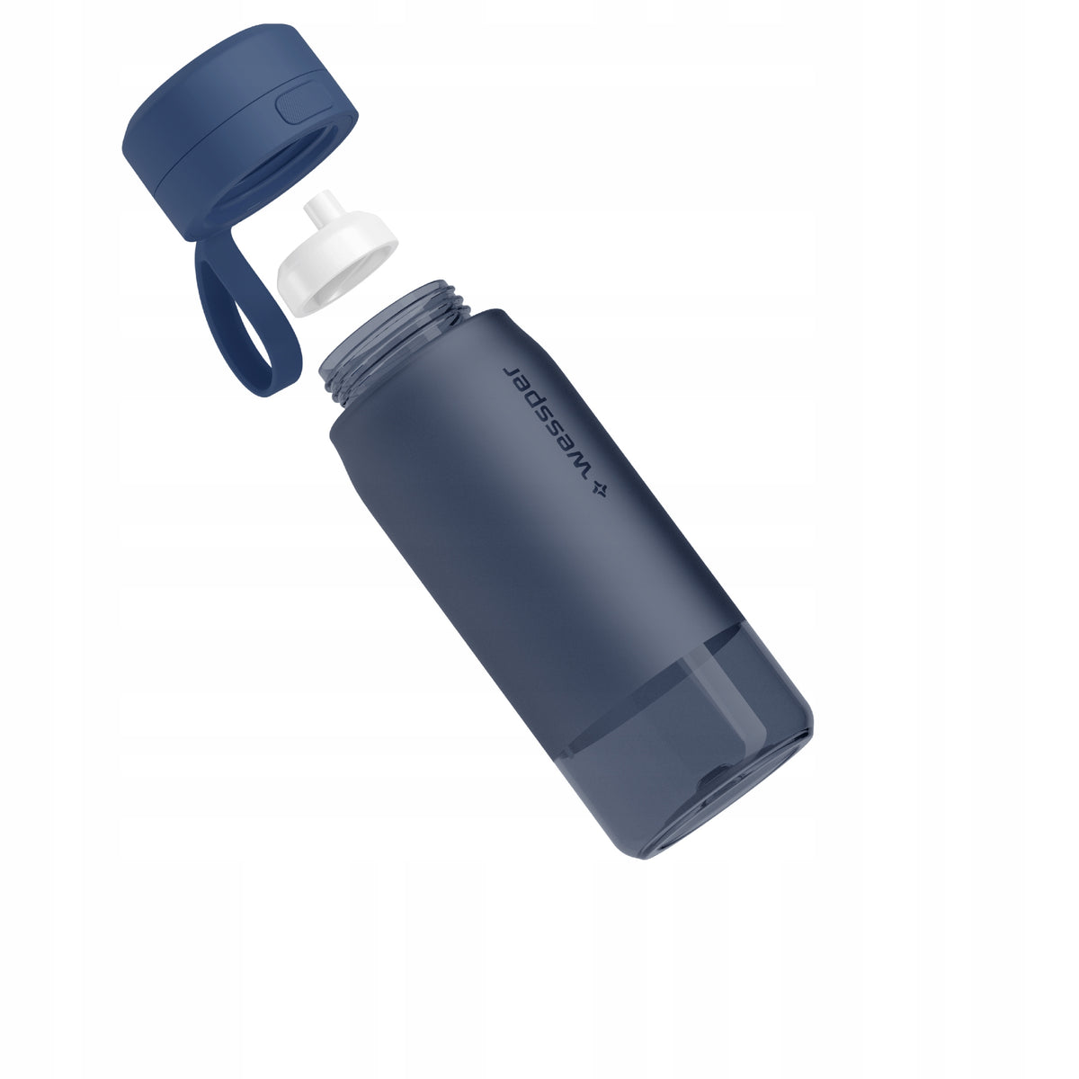Water bottle filter bottle with filter B2 TRITAN 0,5l Wessper Blue Brand Wessper