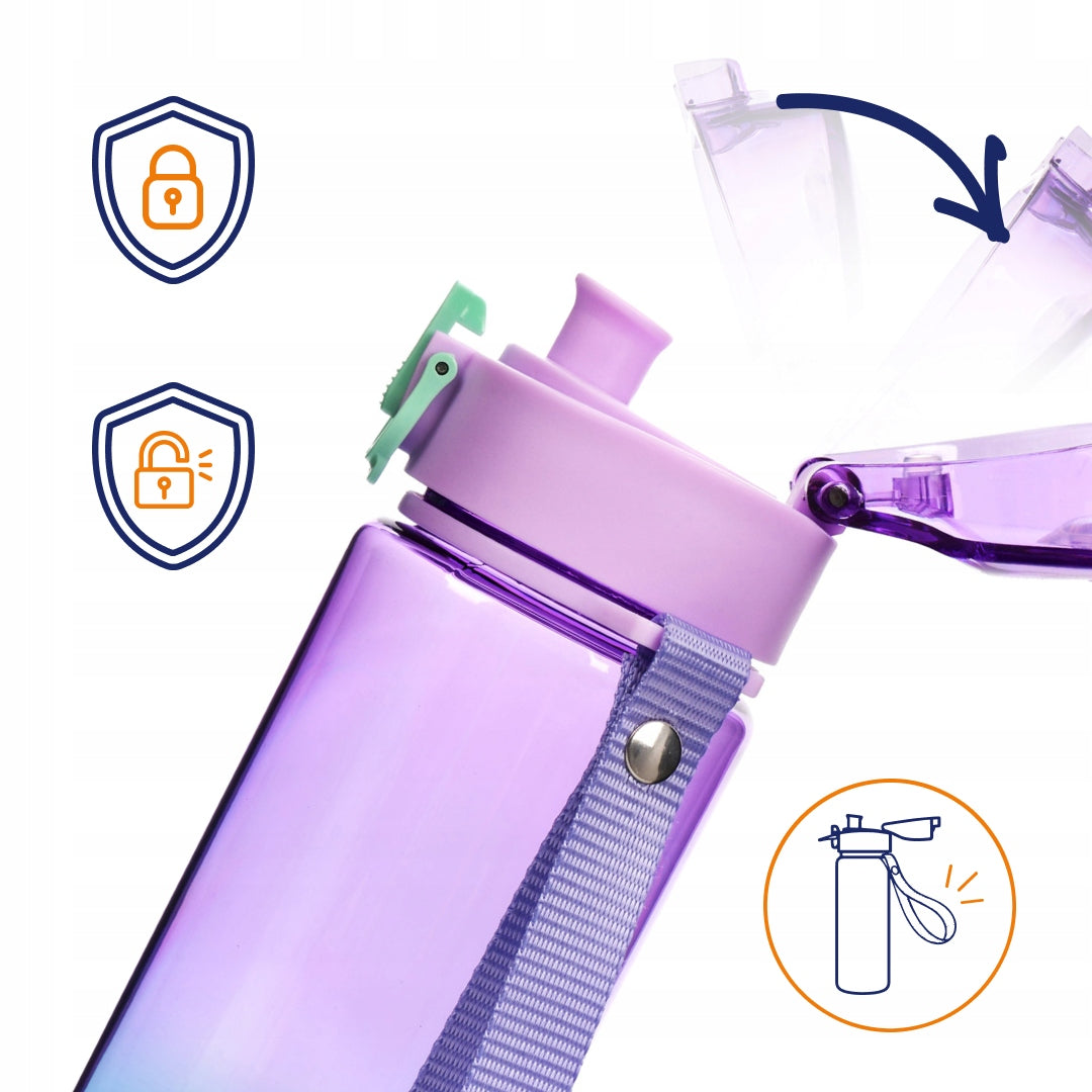 Water bottle gyms for school sealed tritan water bottle with mouthpiece 560 ml Model Aura