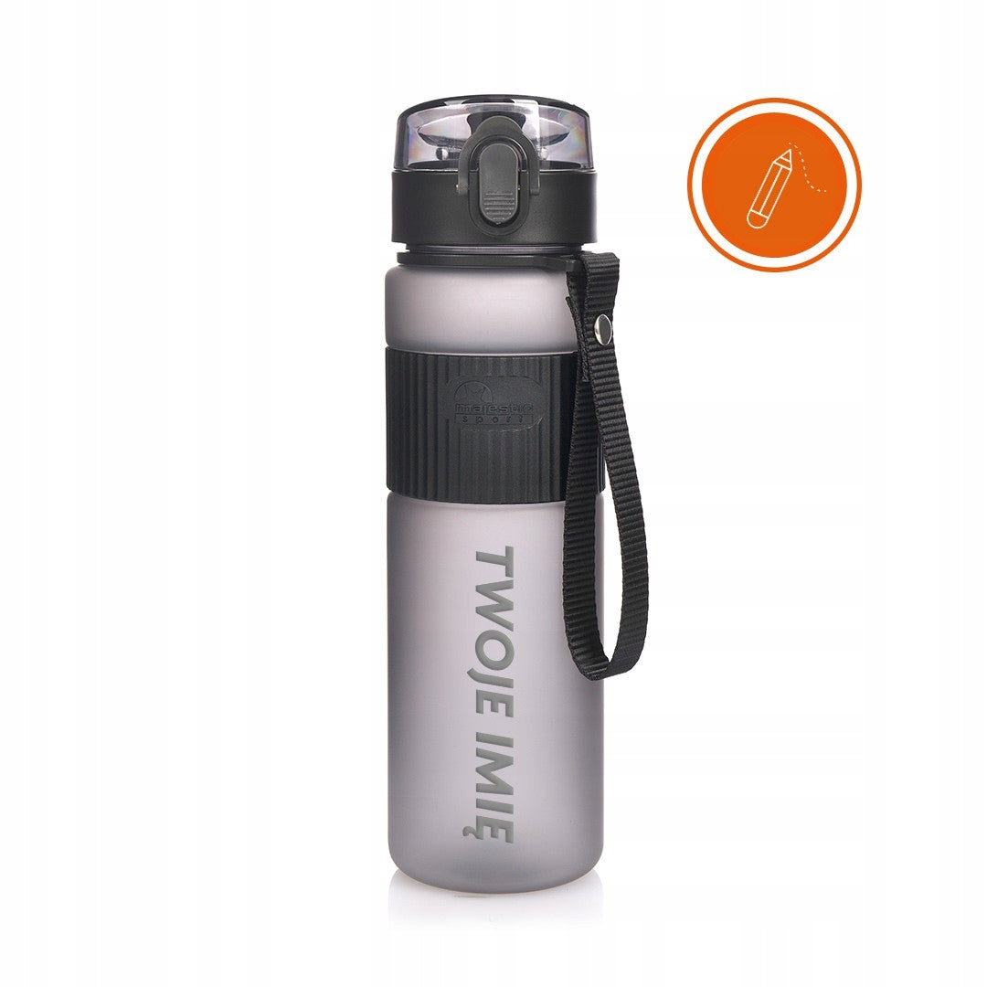 Water bottle juice water bottle with baby name Majestic Sport 540 ml Color black