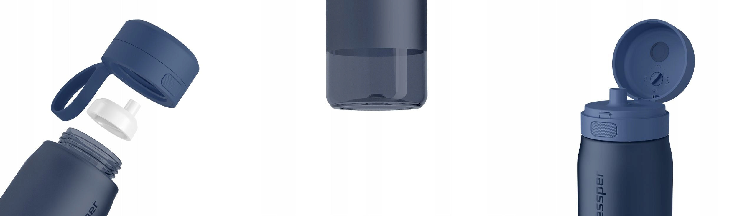 Water bottle with filter TRITAN BPA FREE WESSPER B2 500ml Manufacturer code WES273-500-BL