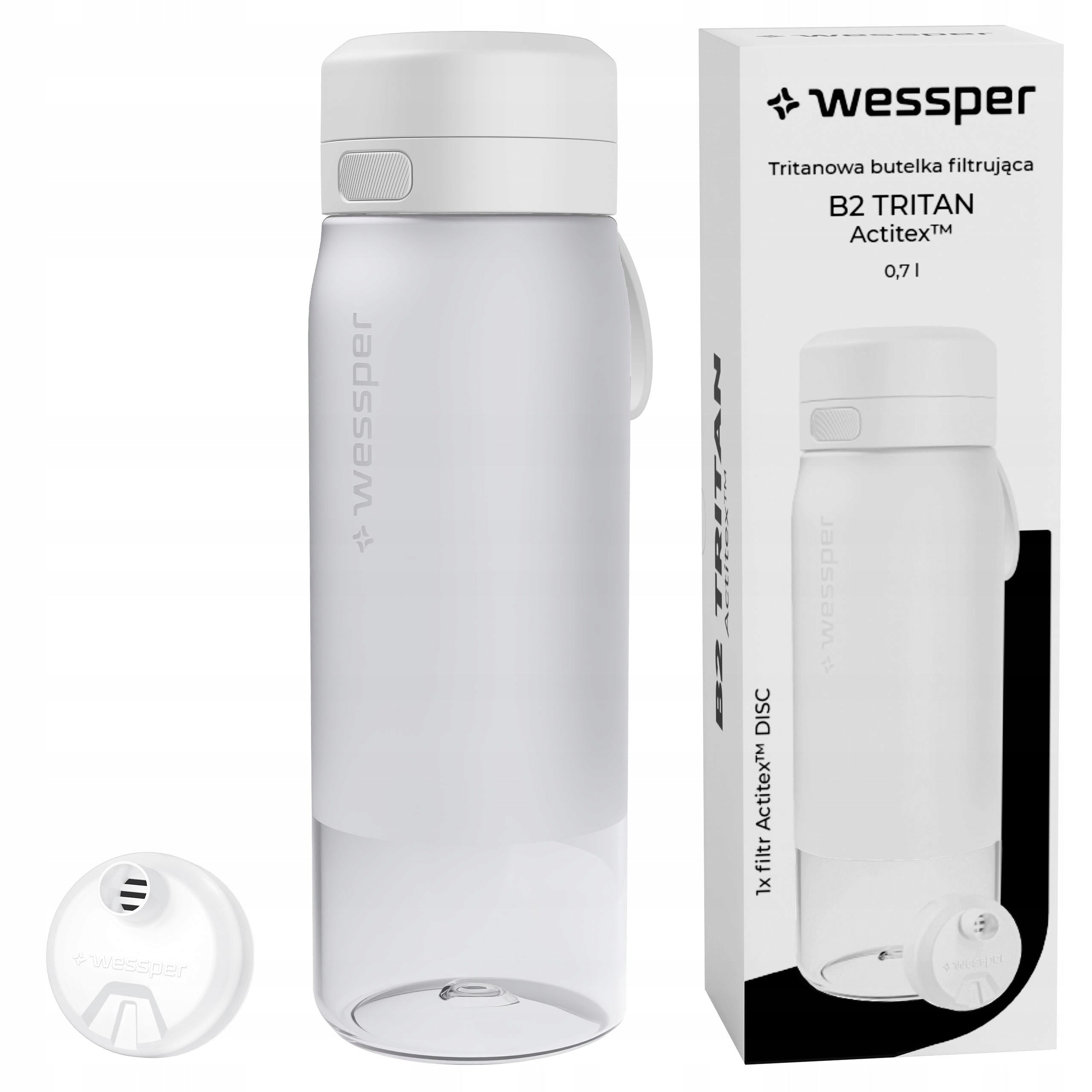 Water bottle with filter TRITAN BPA FREE WESSPER B2 700ml
