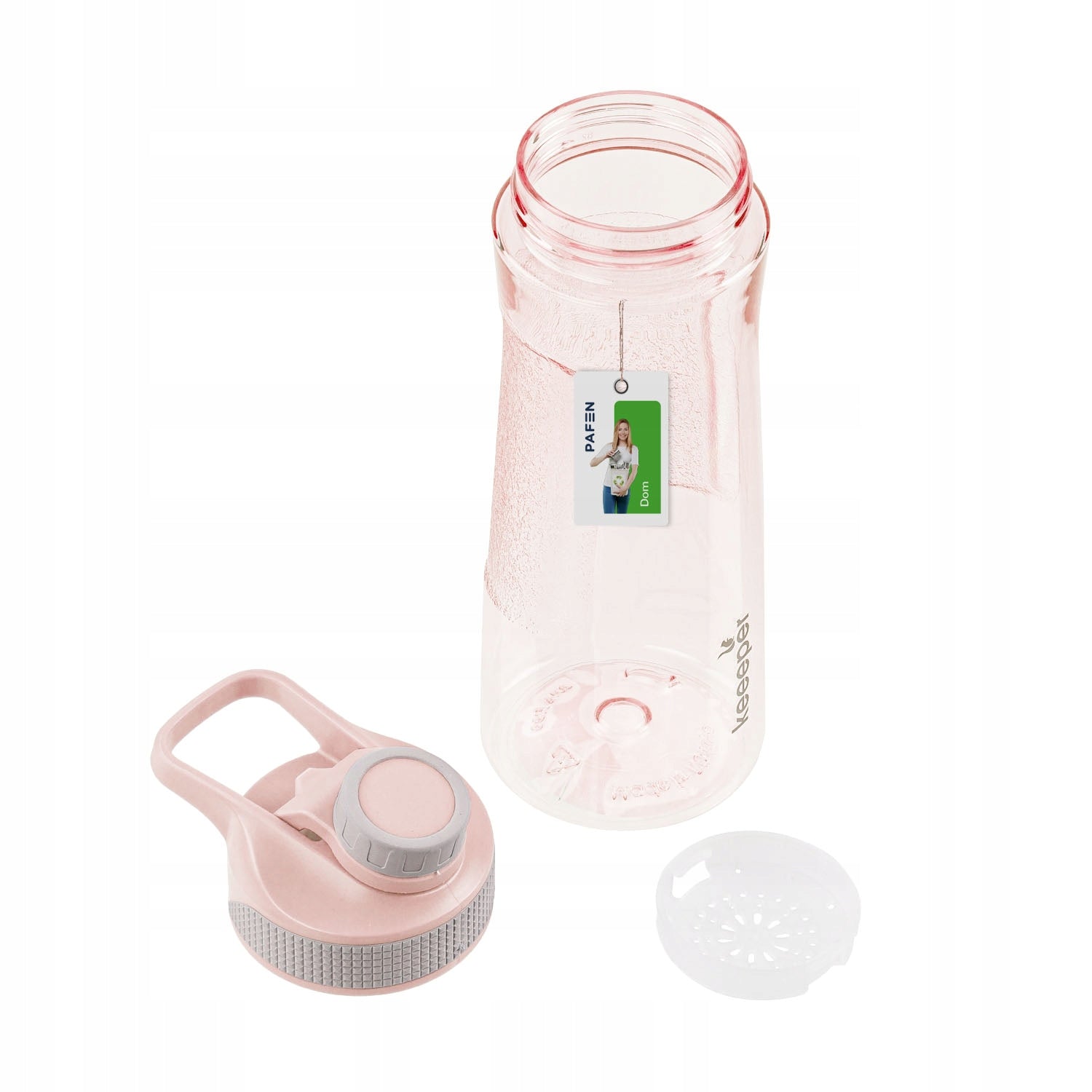 Water bottle with filter strainer with tilting stopper holder pink 730 ml Brand no brand