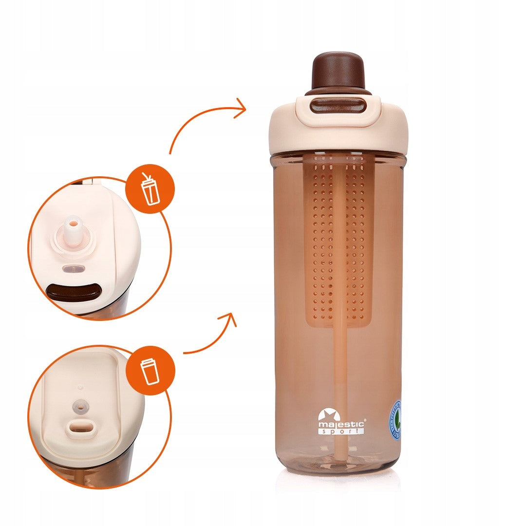 Water bottle with fruit strainer straw mouthpiece water bottle BPA free 950 ml Packaging status original