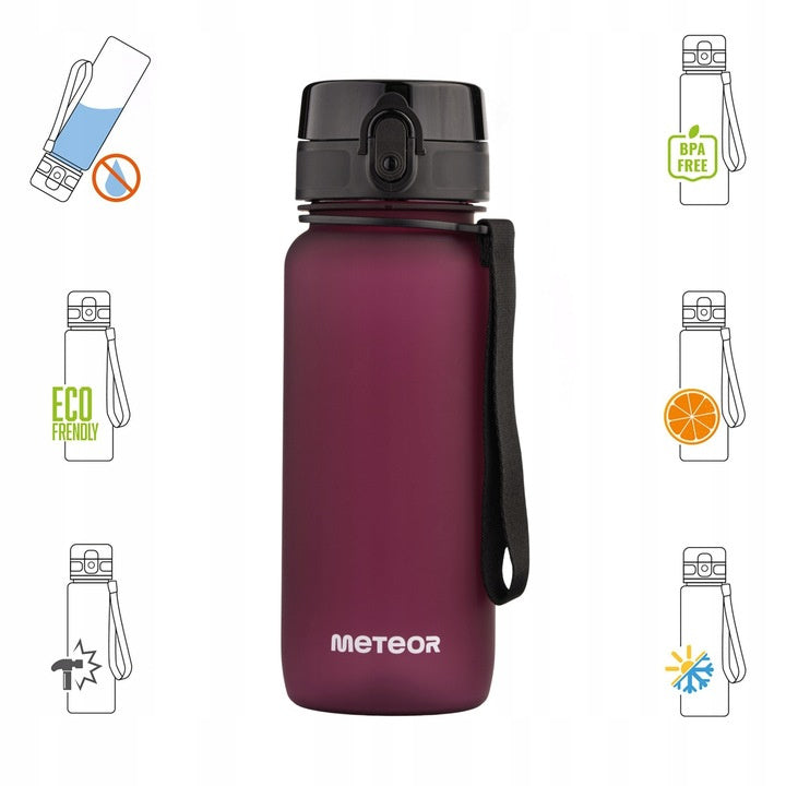 Water bottle with holder sports fitness gym 650 ml Brand Meteor